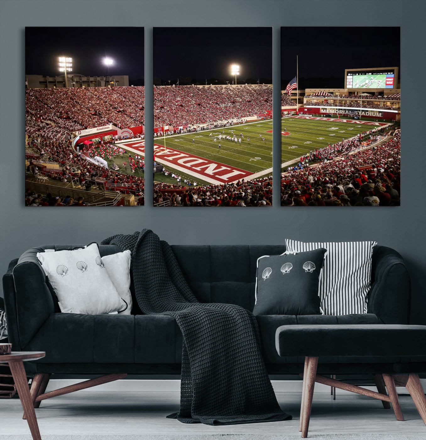 82748-MGV-CV-60X30-3P-Indiana University Hoosiers Football Team Print Canvas