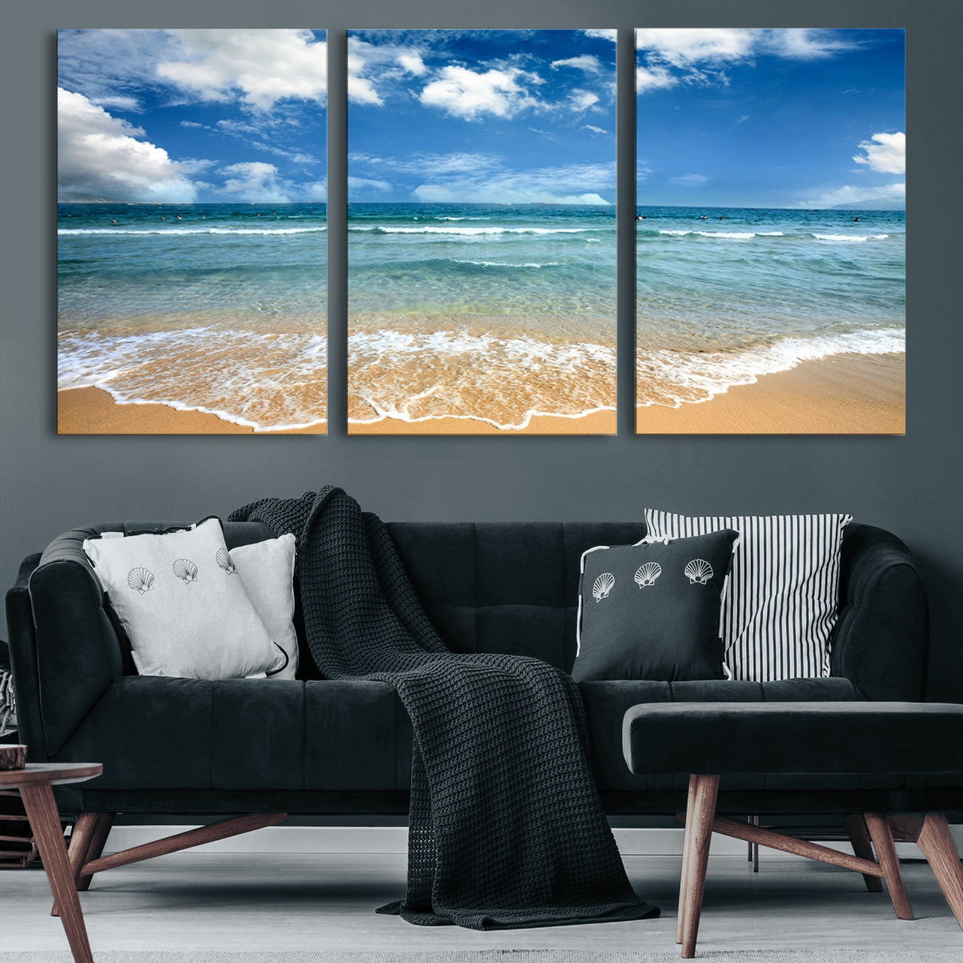 78859-MGV-CV-60X30-3P-Sea View From the Beach Canvas Print