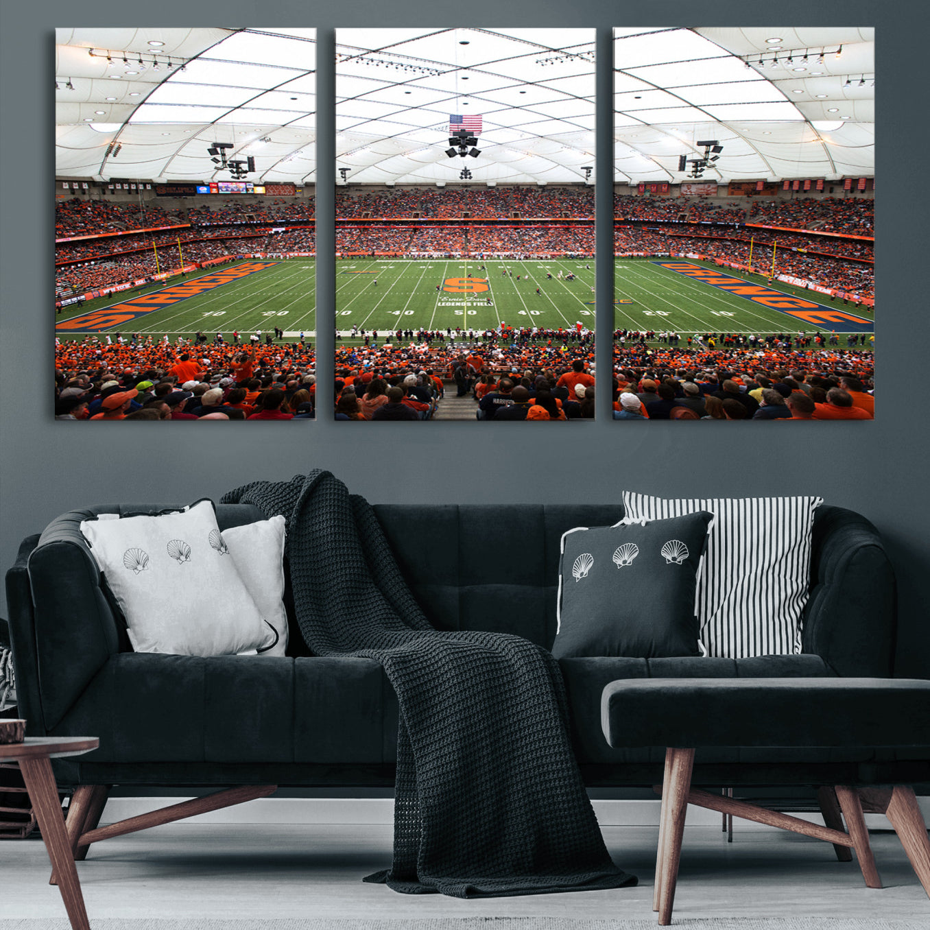 78104-MGV-CV-60X30-3P-Syracuse University Orange Football Team Print - Syracuse JMA Wireless Dome Wall Art Canvas Print