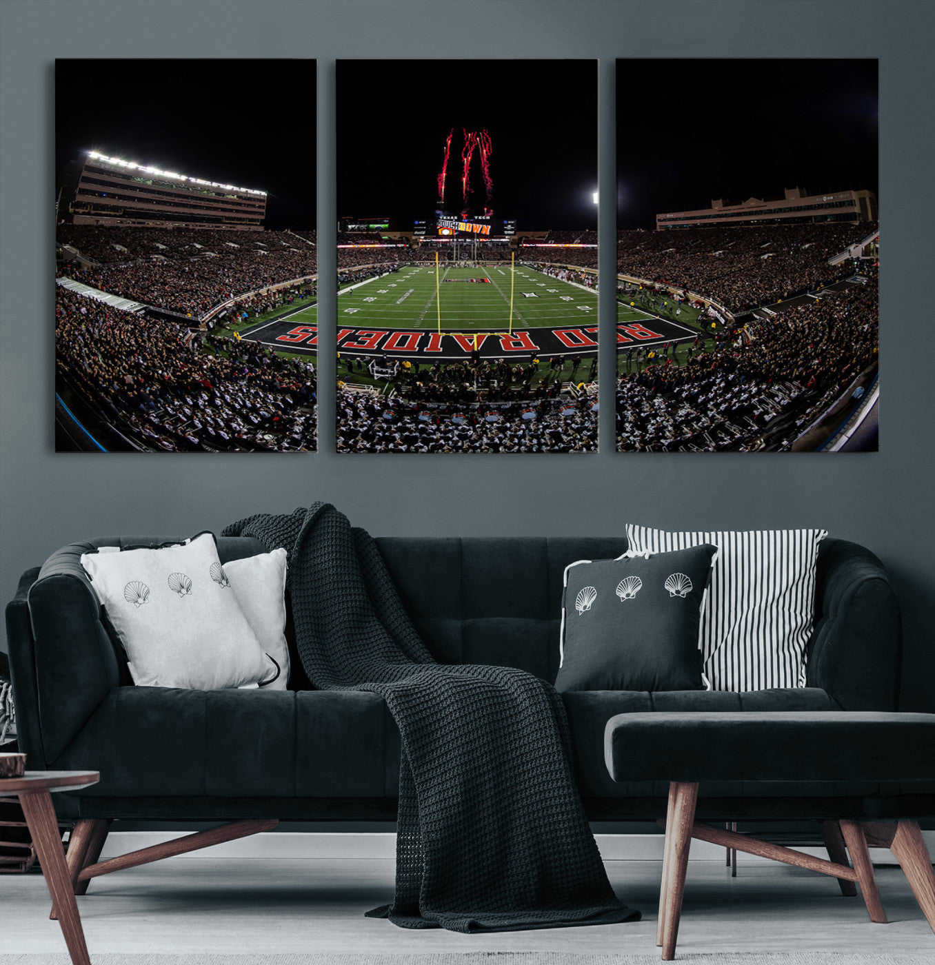 83122-MGV-CV-60X30-3P-Framed Texas Tech Red Raiders Stadium Canvas, Texas Tech Red Raiders Football Team Print - Lubbock