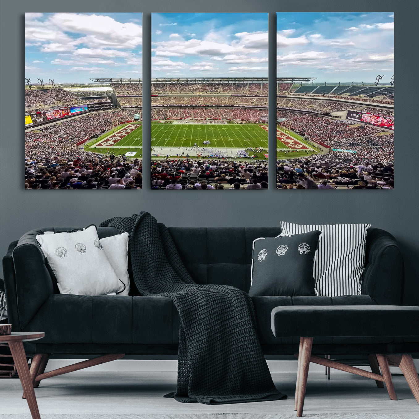 29243-MGV-CV-60X30-3P-The Temple University Owls Athletics Team Print - Philadelphia Lincoln Financial Field Stadium Wall