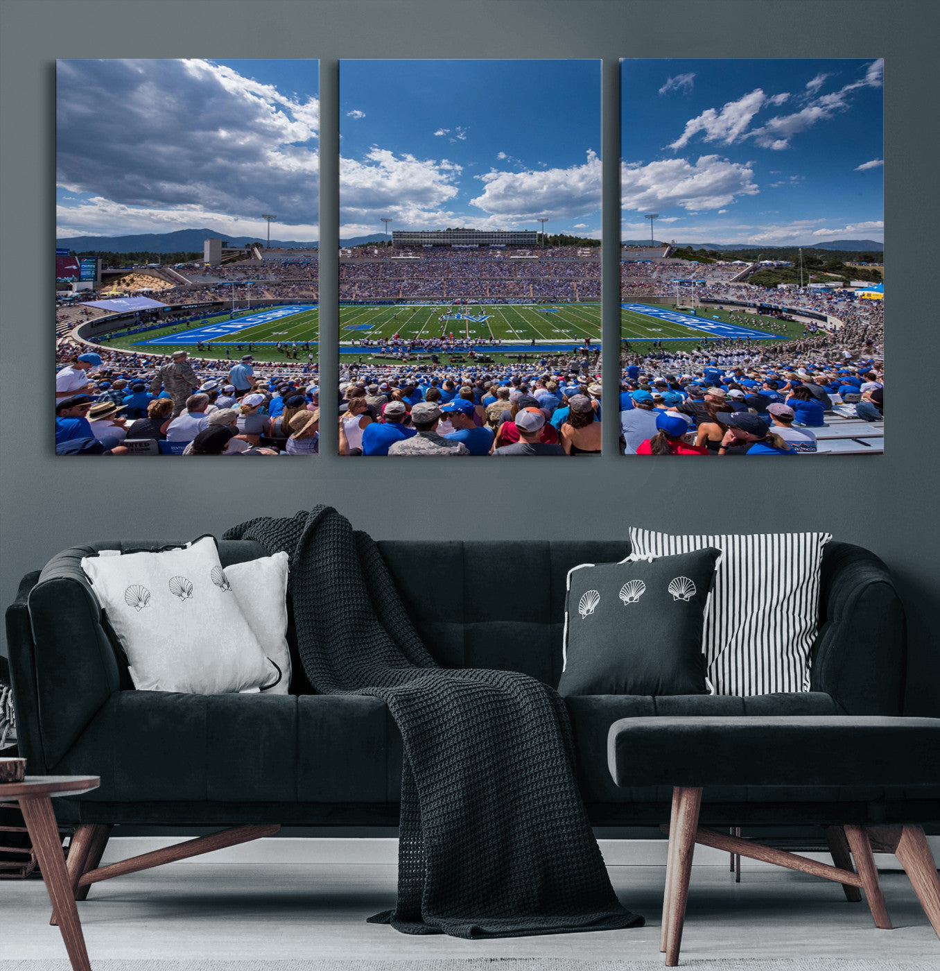59281-MGV-CV-60X30-3P-Air Force Falcons Football Team Print - Colorado Springs Falcon Stadium Wall Art Canvas Print