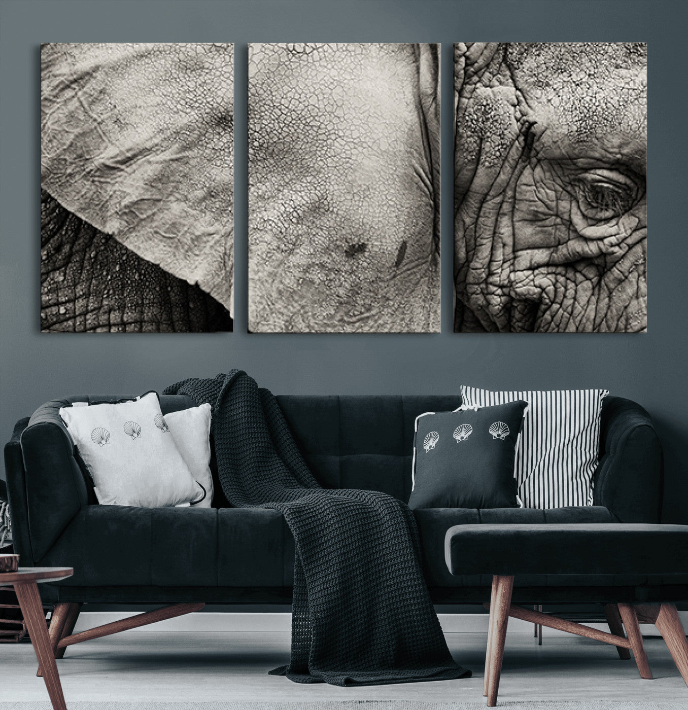 53588-MGV-CV-60X30-3P-Elephant Wall Art Canvas Print