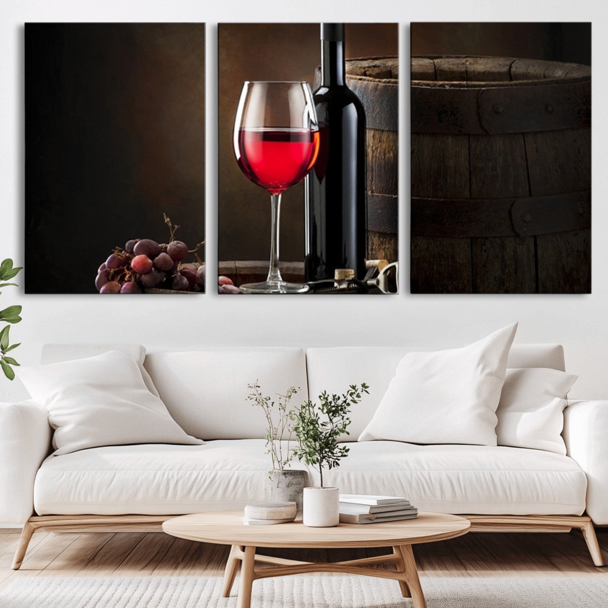 83702-MGV-CV-36X24-Red Wine and Bottle Canvas Print