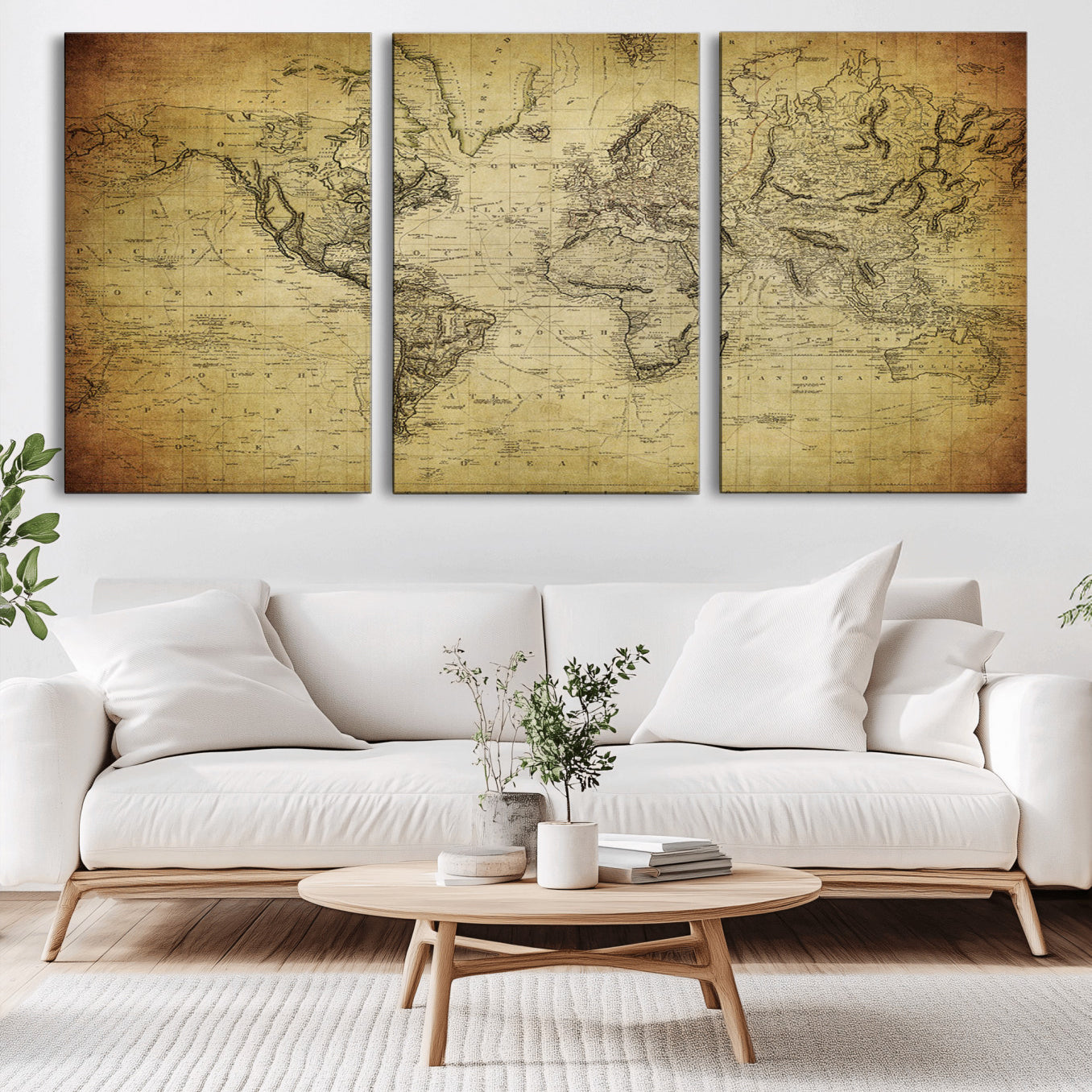 -Push Pin World Map Canvas Print – Travel Tracker Wall Art for Couples, Perfect Anniversary Gift for Home or Office Decor