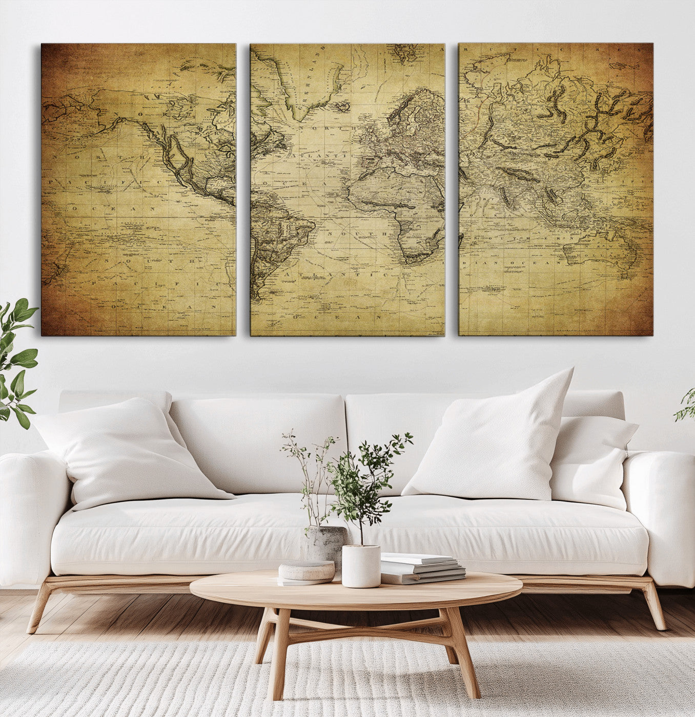 -Push Pin World Map Canvas Print – Travel Tracker Wall Art for Couples, Perfect Anniversary Gift for Home or Office Decor