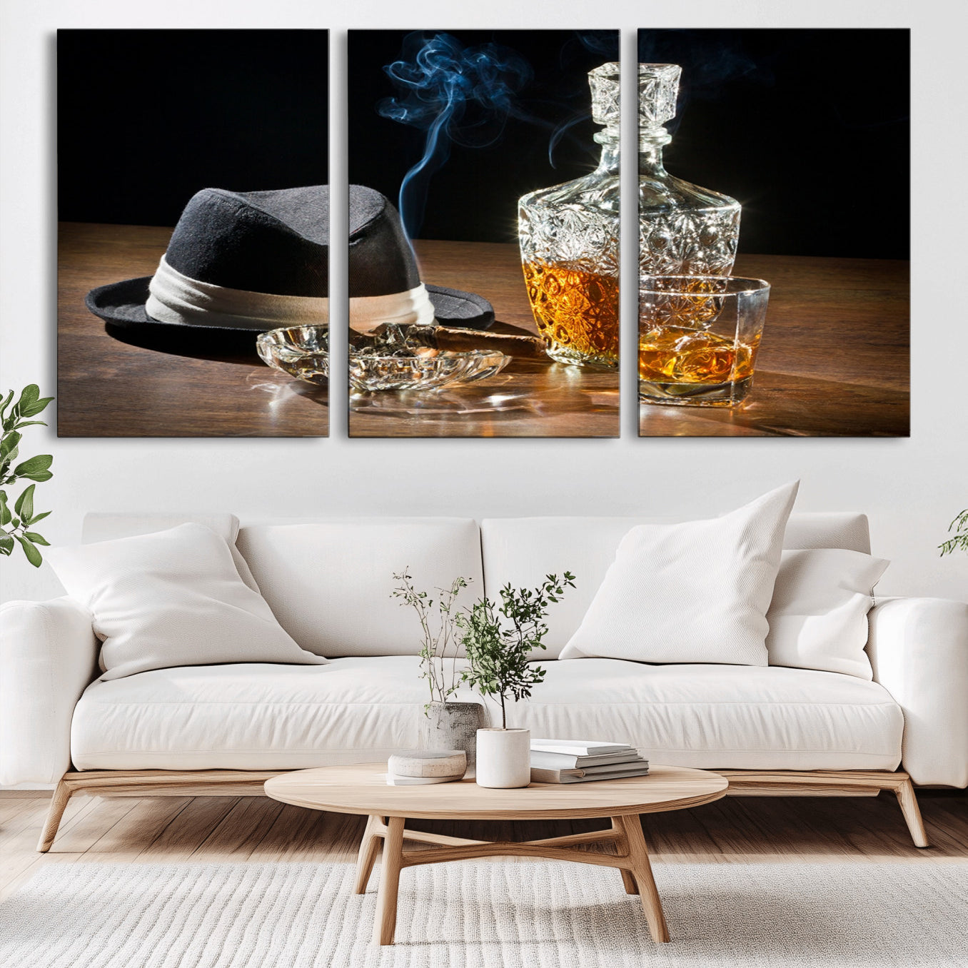 14629-MGV-CV-60X30-3P-Extra Large Bourbon Decor Whiskey Wall Art Canvas Print