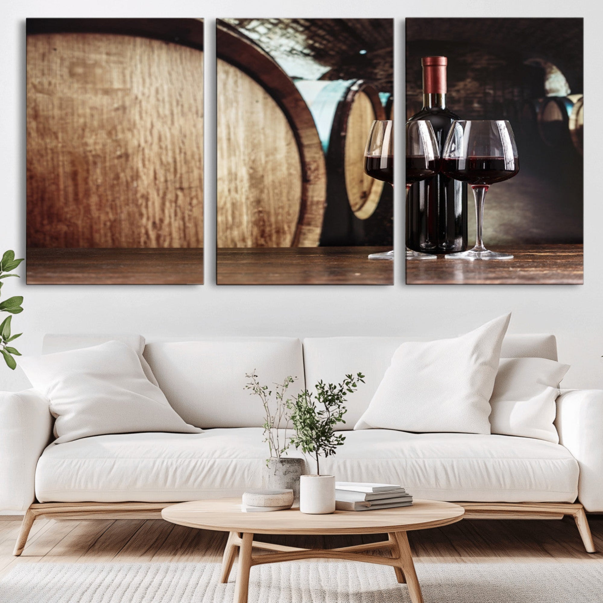 78874-MGV-CV-36X24-Wine and Barrel Wall Art Canvas Print