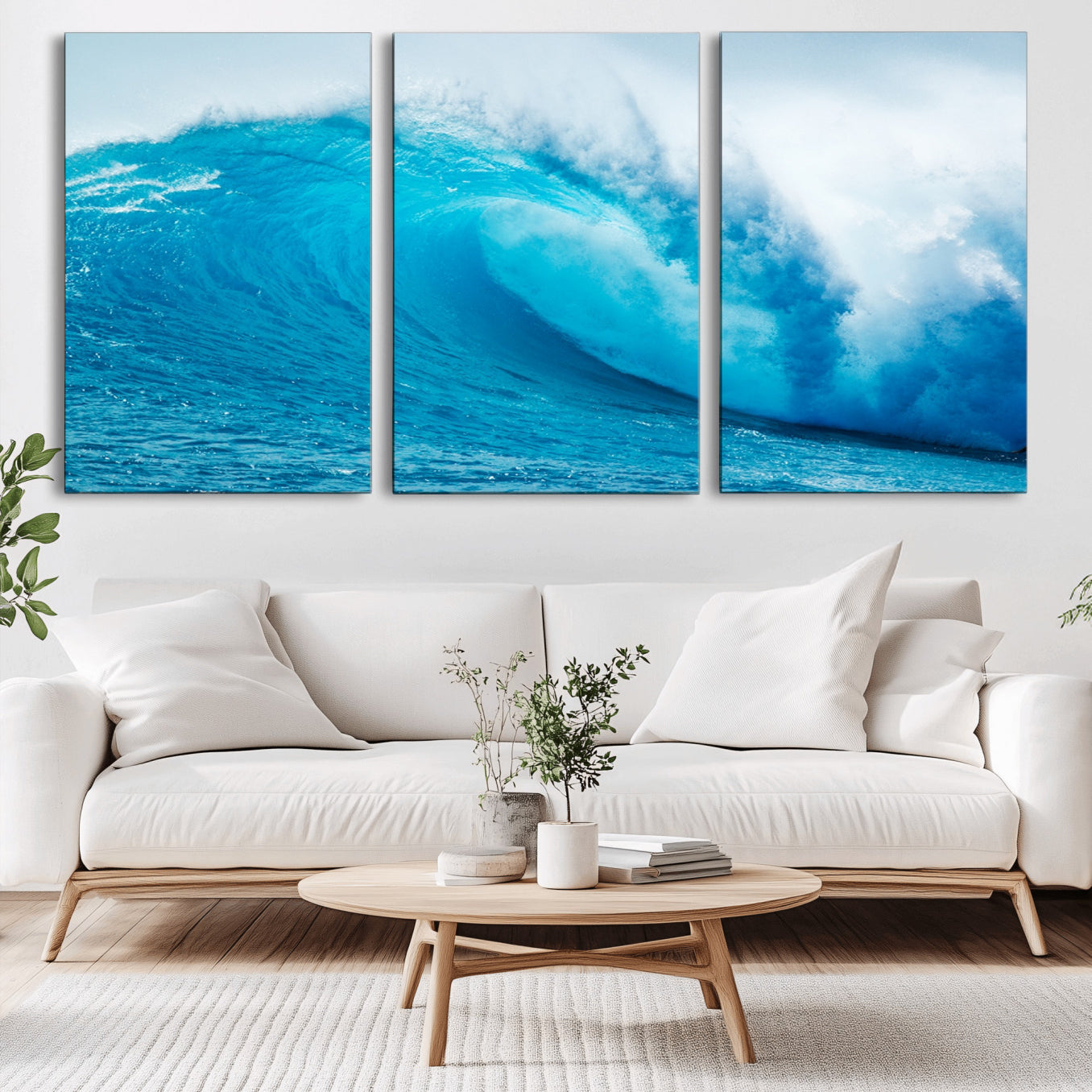 -Big Ocean Surfing Wave Wall Art Canvas Print