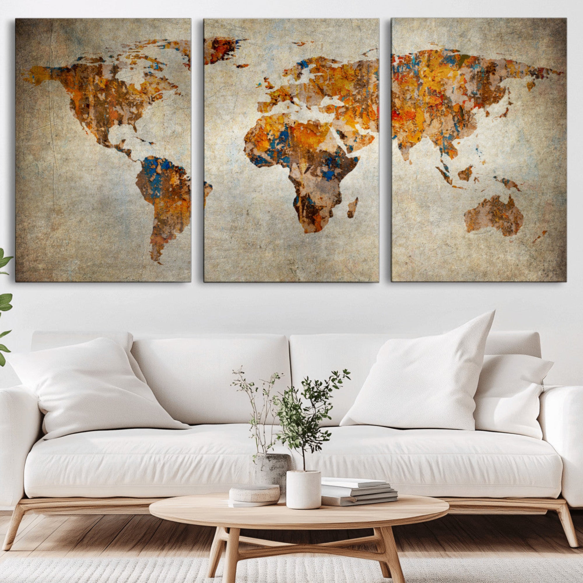 59464-MGV-CV-36X24-Push Pin World Map Canvas Print – Travel Tracker Wall Art for Couples, Perfect Anniversary Gift for Home or Office Decor