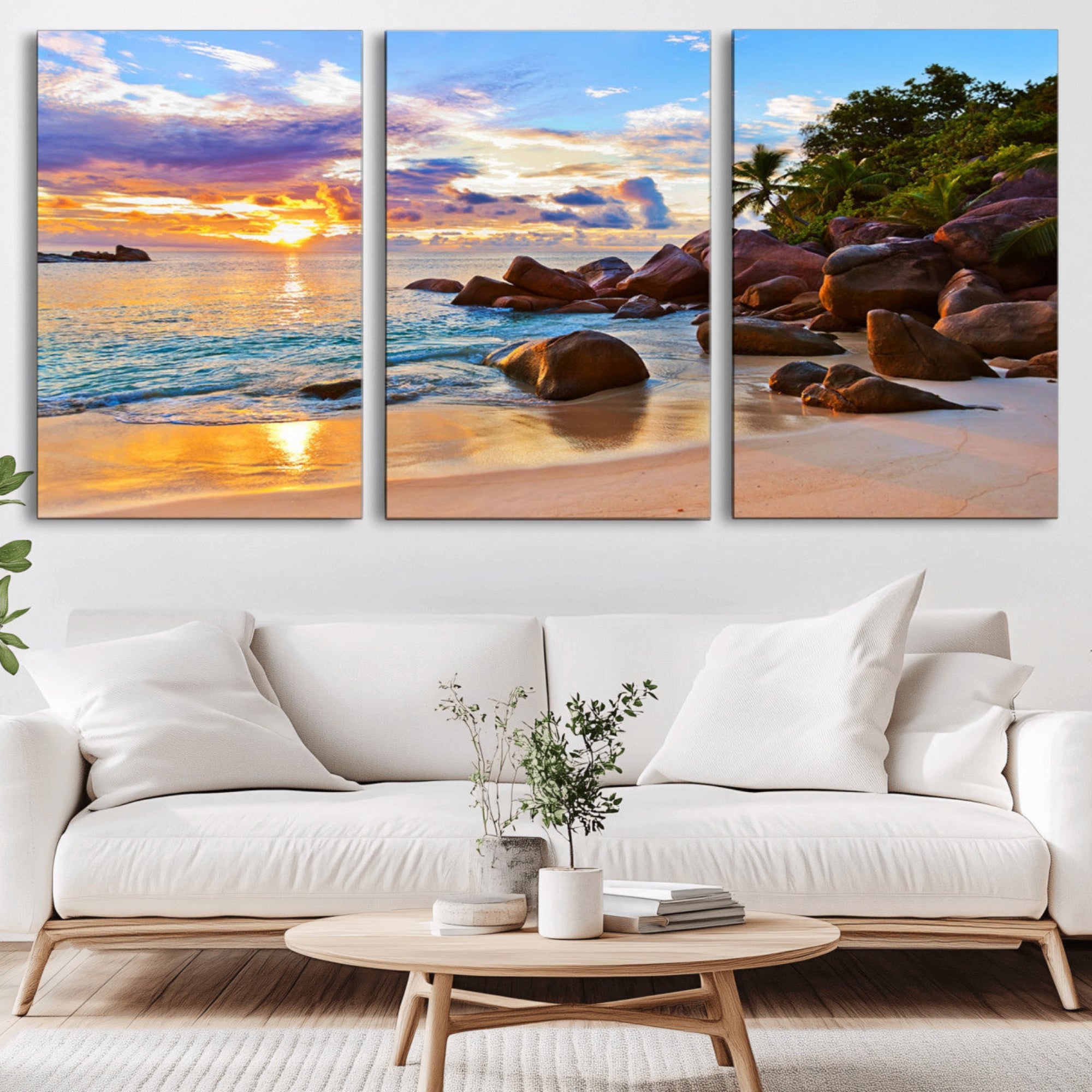 43209-MGV-CV-36X24-Tropical Island Beach Sunset Canvas Print