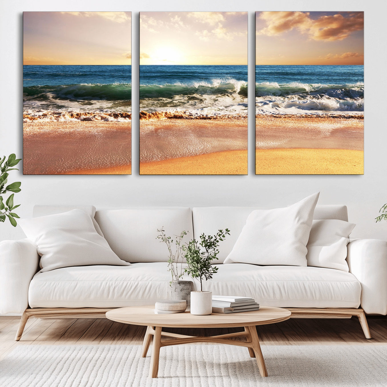 -Serene Beach Path Canvas Art, Giclee Canvas Print with Gallery Wrap, Coastal Sand Dunes Wall Art