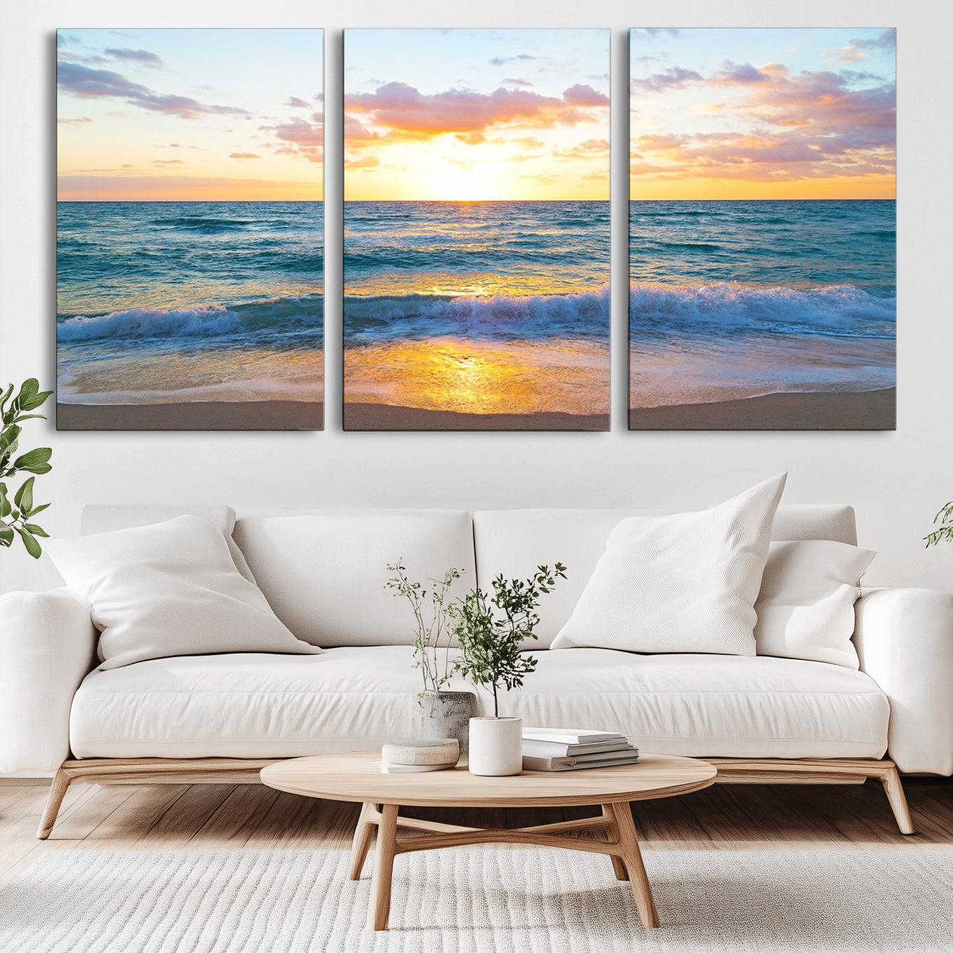 -Coastal Wall Art - Vintage World Map Canvas Print with Framed Design for Home or Office Decor,