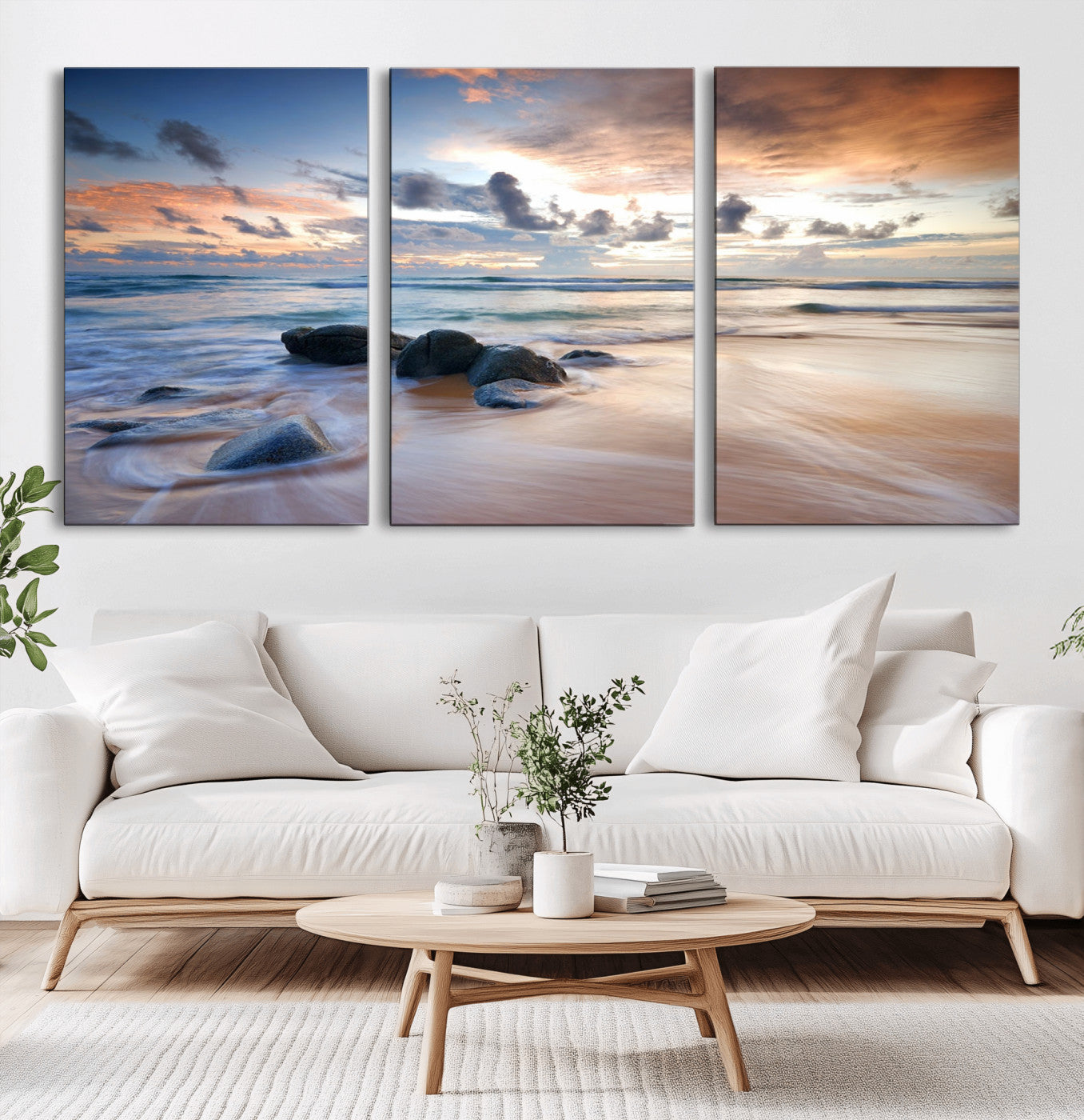 -Serene Weather On The Beach Wall Art Canvas Print