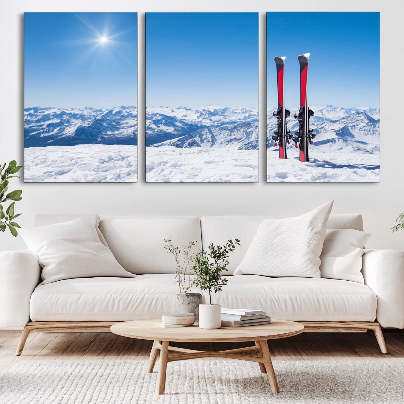 -Ski Season Snow Wall Art Canvas Print