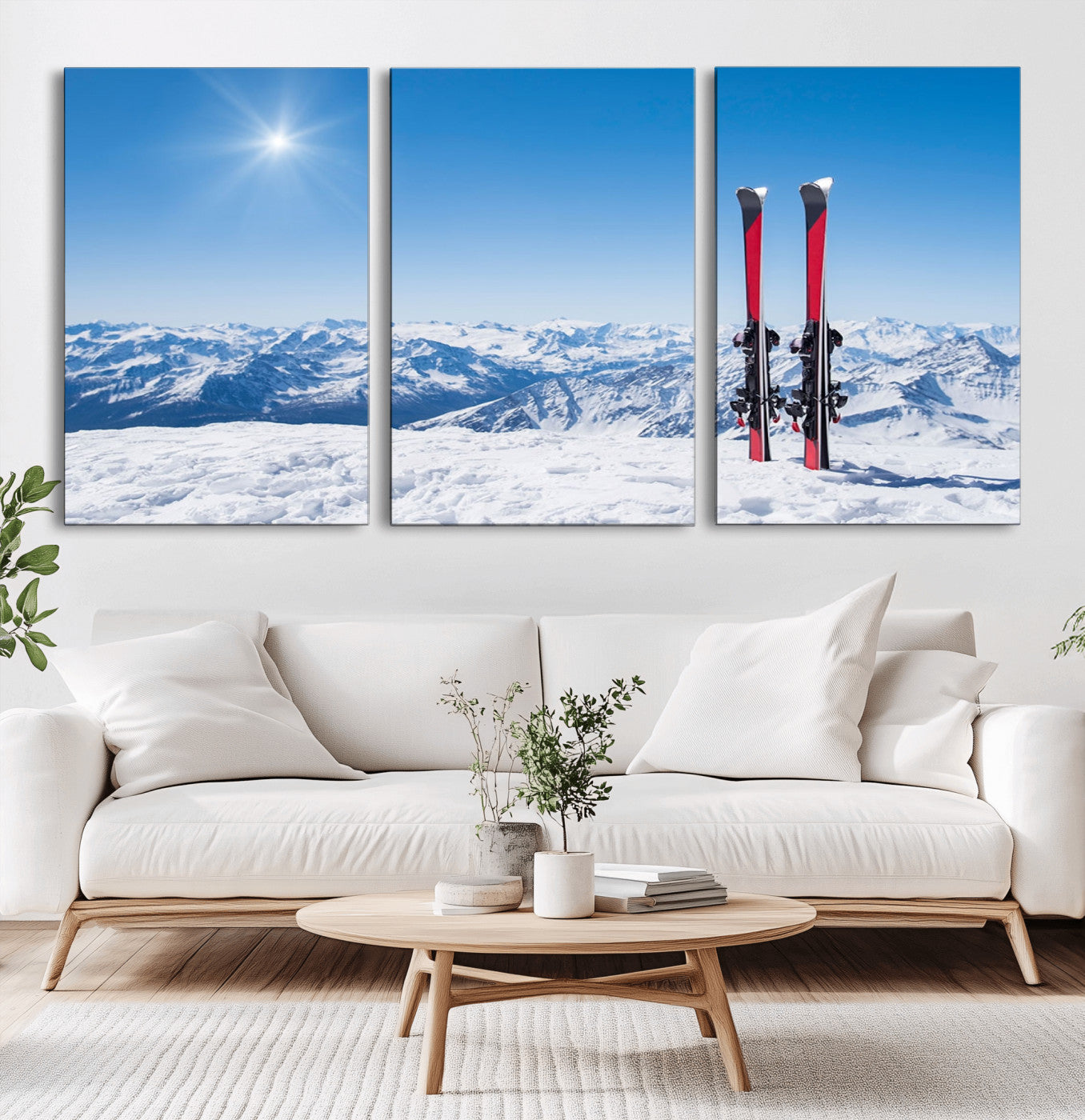 -Ski Season Snow Wall Art Canvas Print
