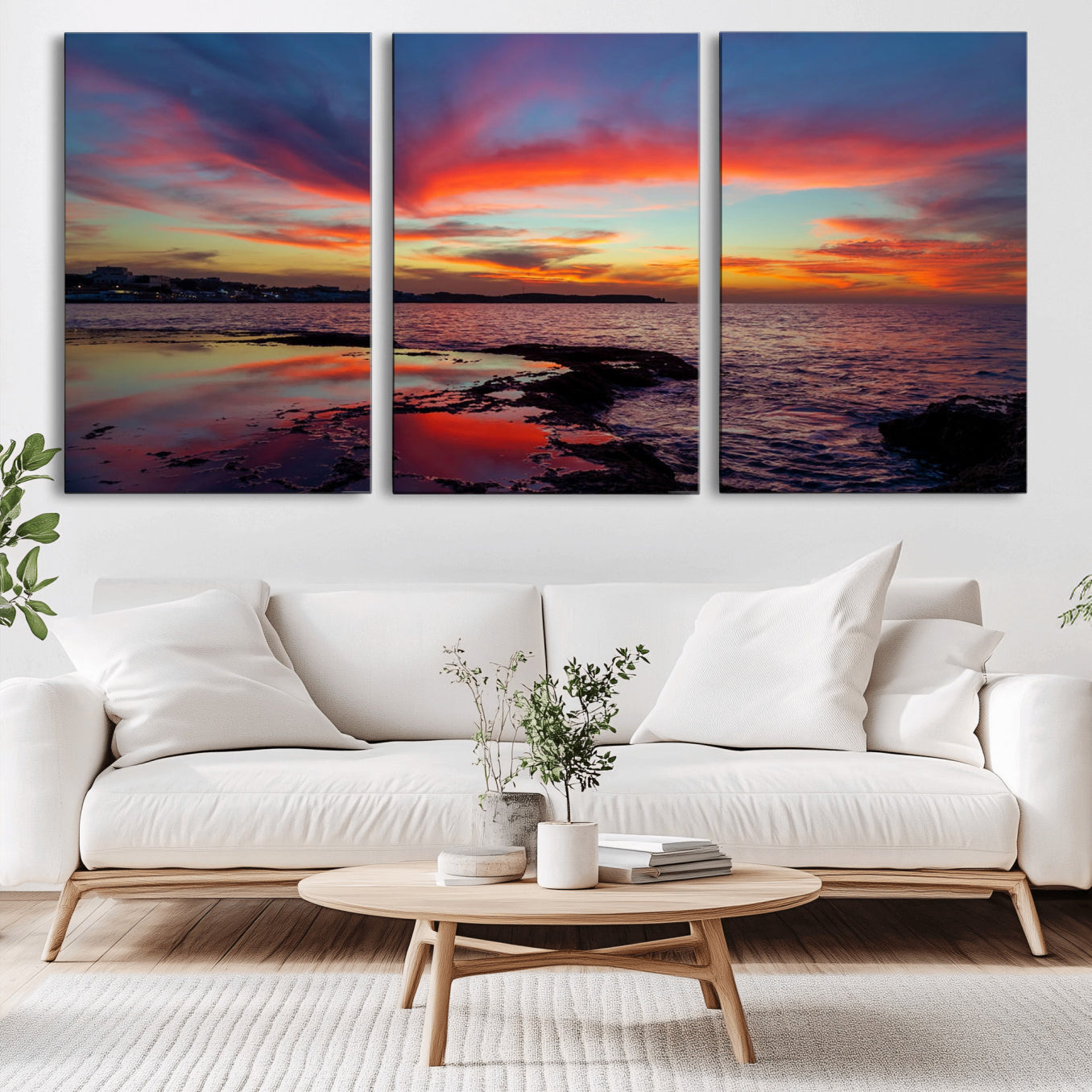 -Glorious Sunset on The Beach Wall Art Canvas Print