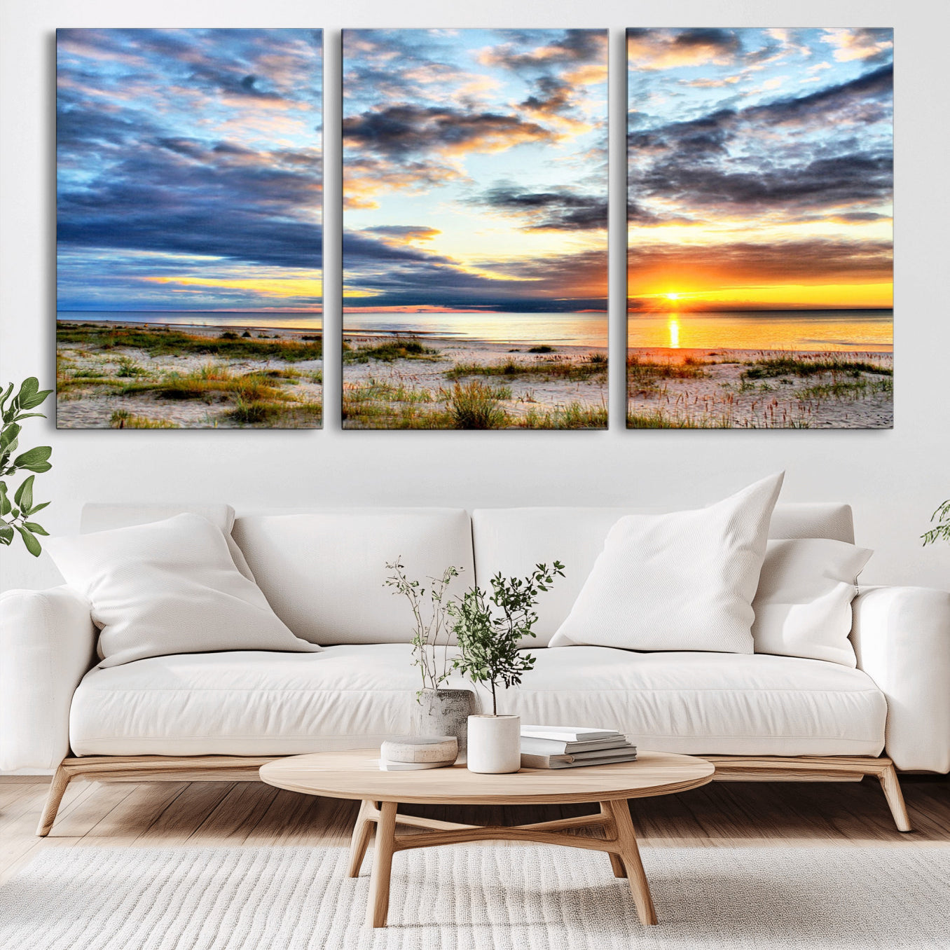 -Sunset On The Ocean Wall Art Canvas Print