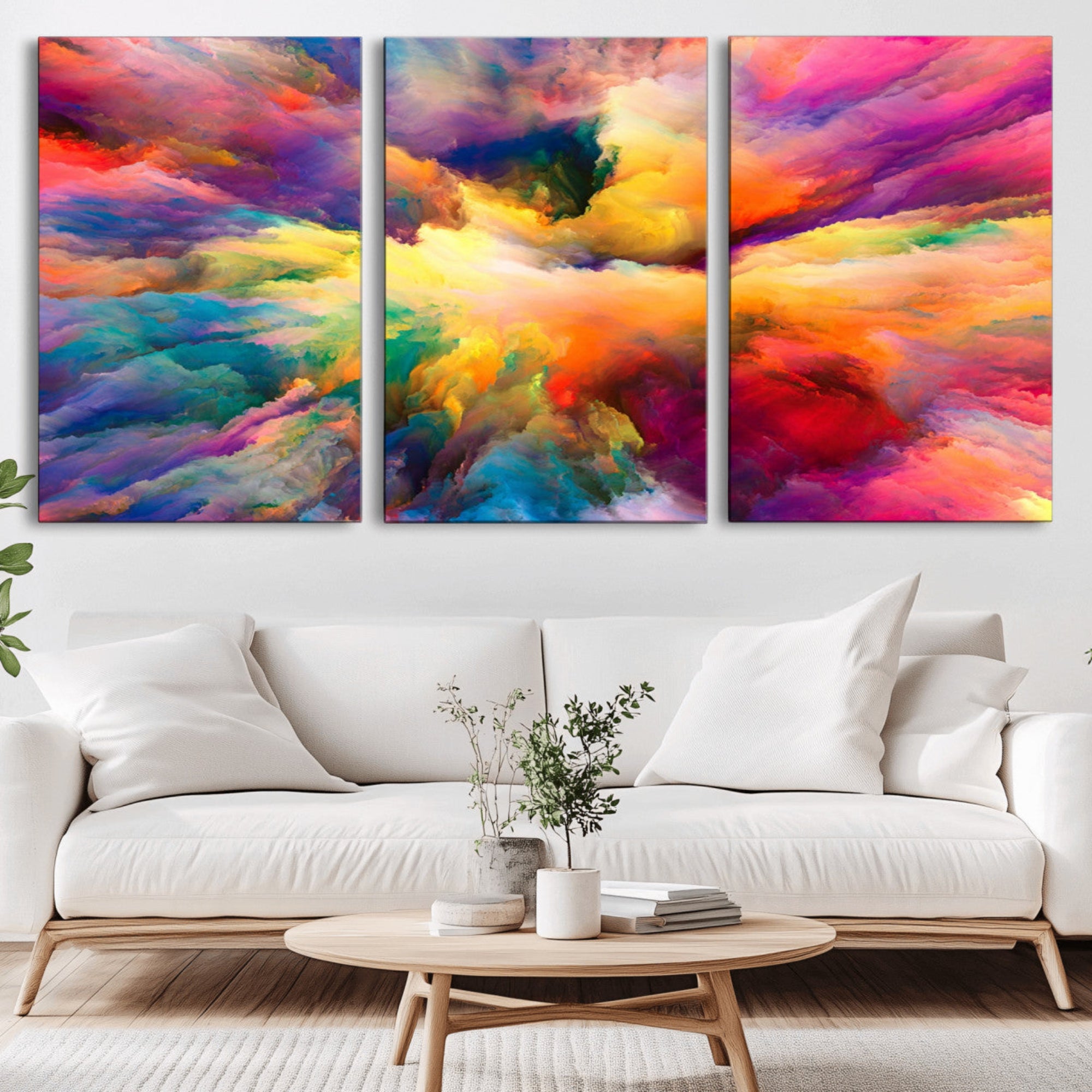61038-MGV-CV-36X24-Blazing Vibrant Colors Cloud Wall Art Canvas Print