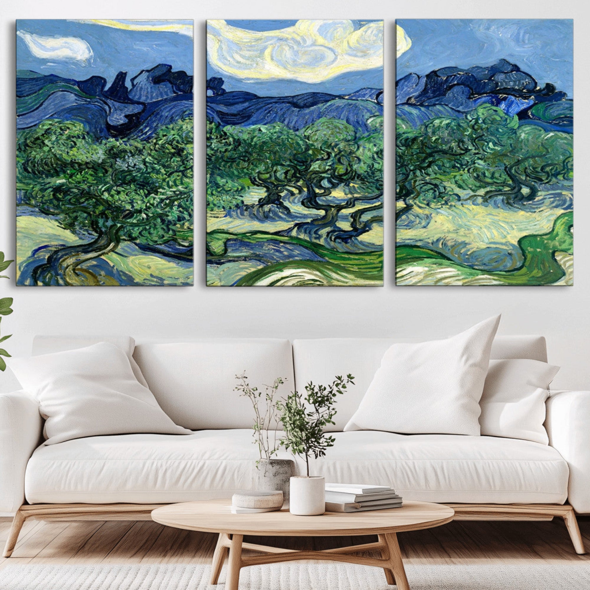 80252-MGV-CV-36X24-Olive Trees Van Gogh Wall Art Canvas Print
