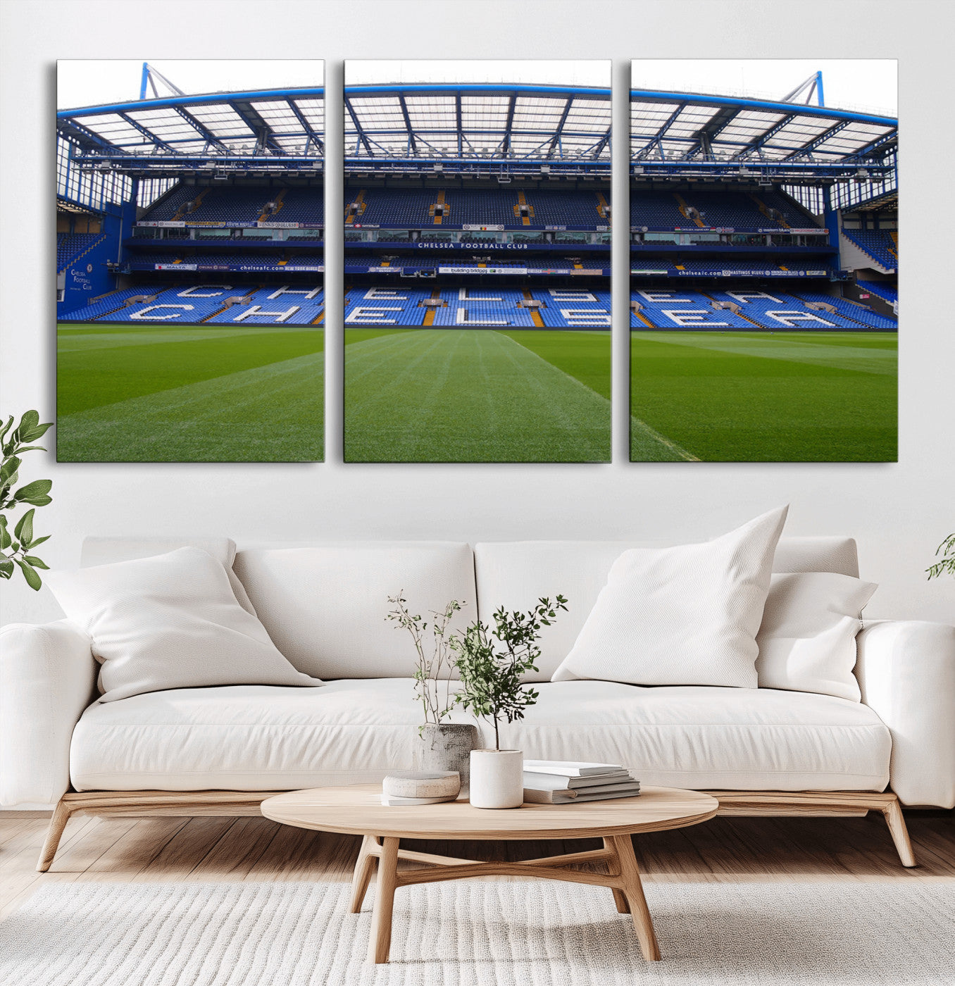 59508-MGV-CV-36X24-Chelsea FC Soccer Team Print - Stamford Bridge Stadium Wall Art Canvas Print