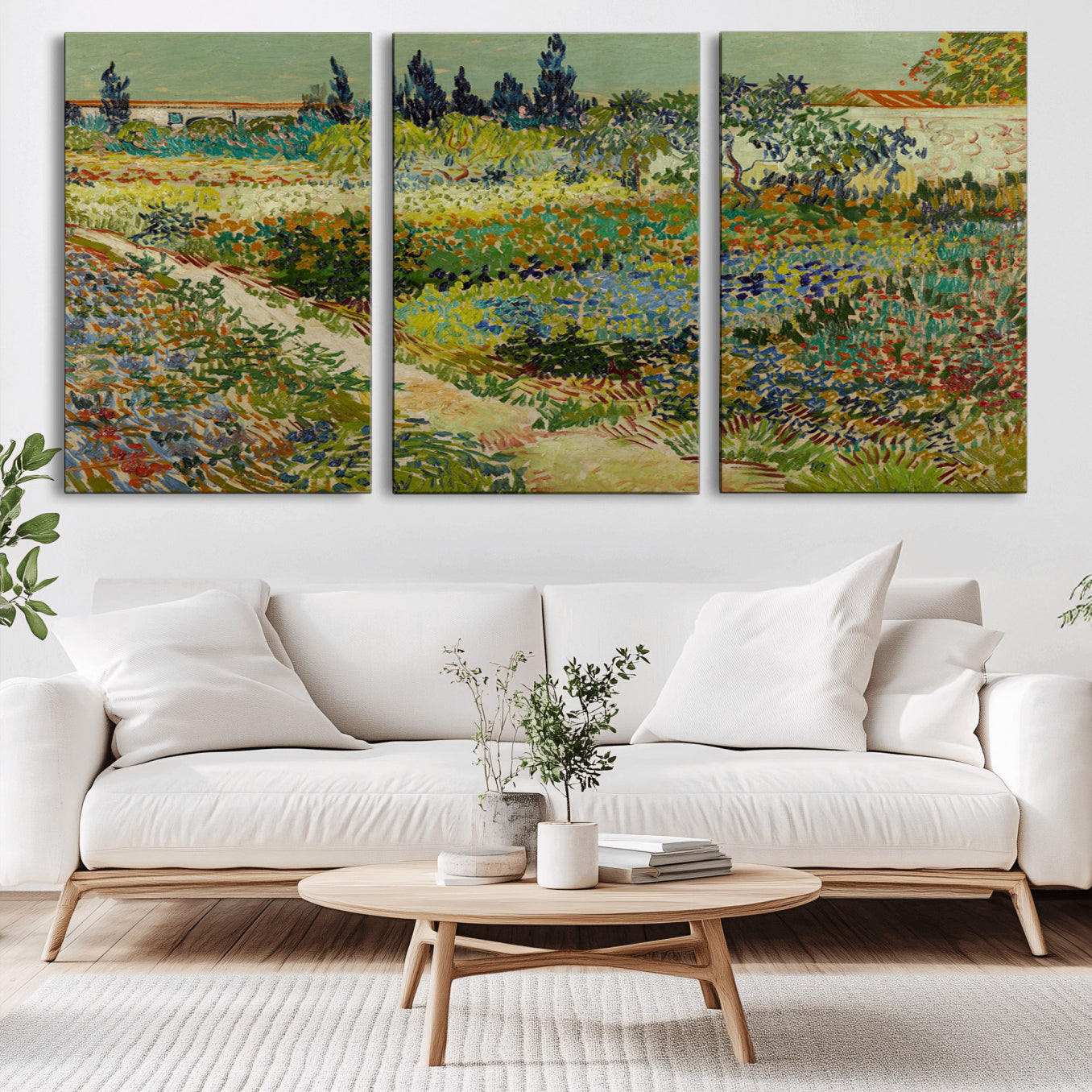 96965-MGV-CV-36X24-Vincent van Gogh Garden at Arles Wall Art Canvas Print