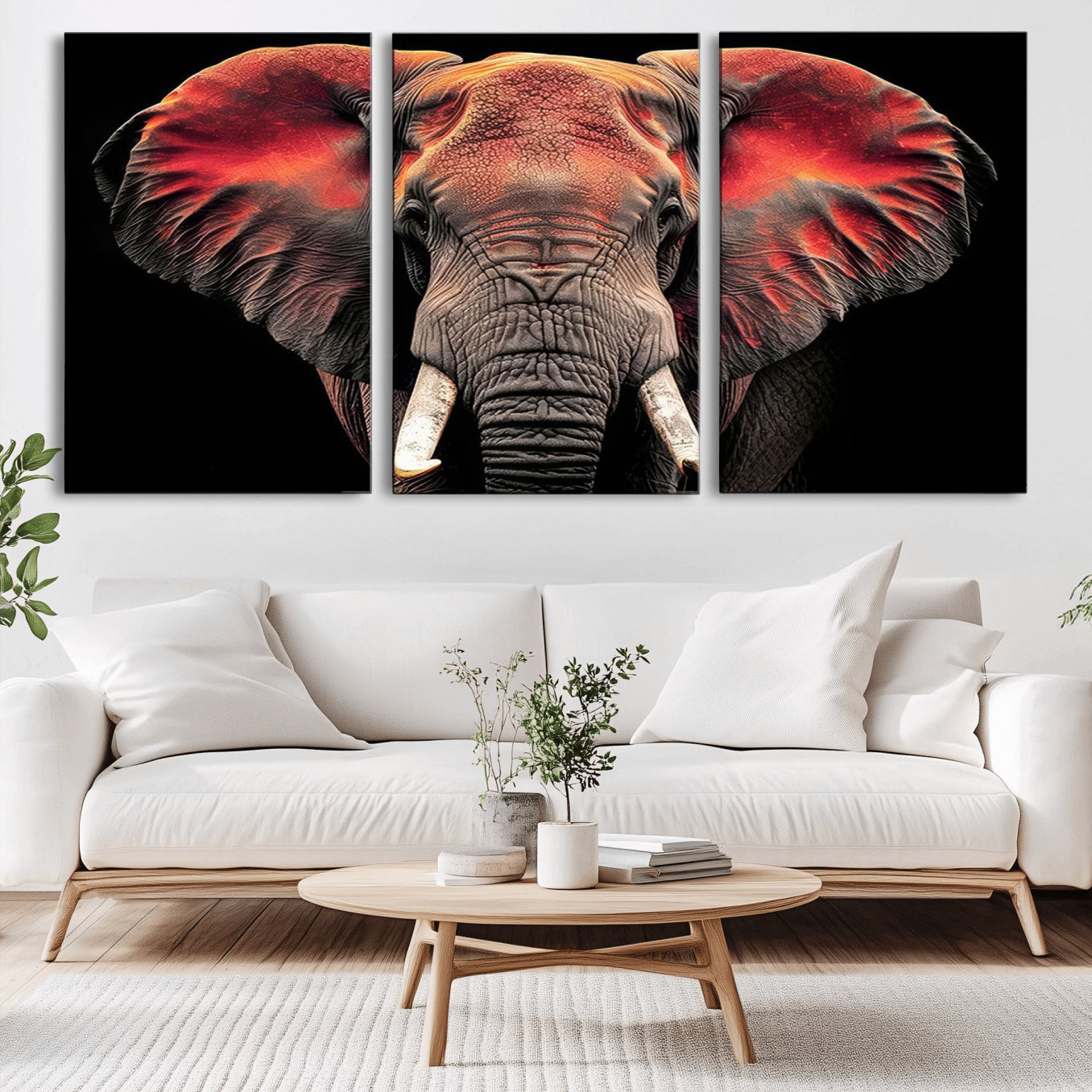 -Elephant Wall Art Canvas Print