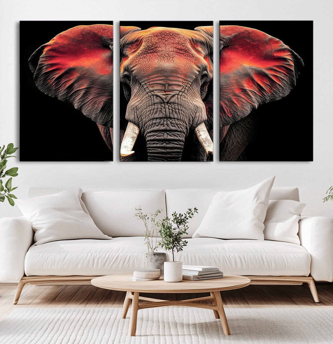 -Elephant Wall Art Canvas Print