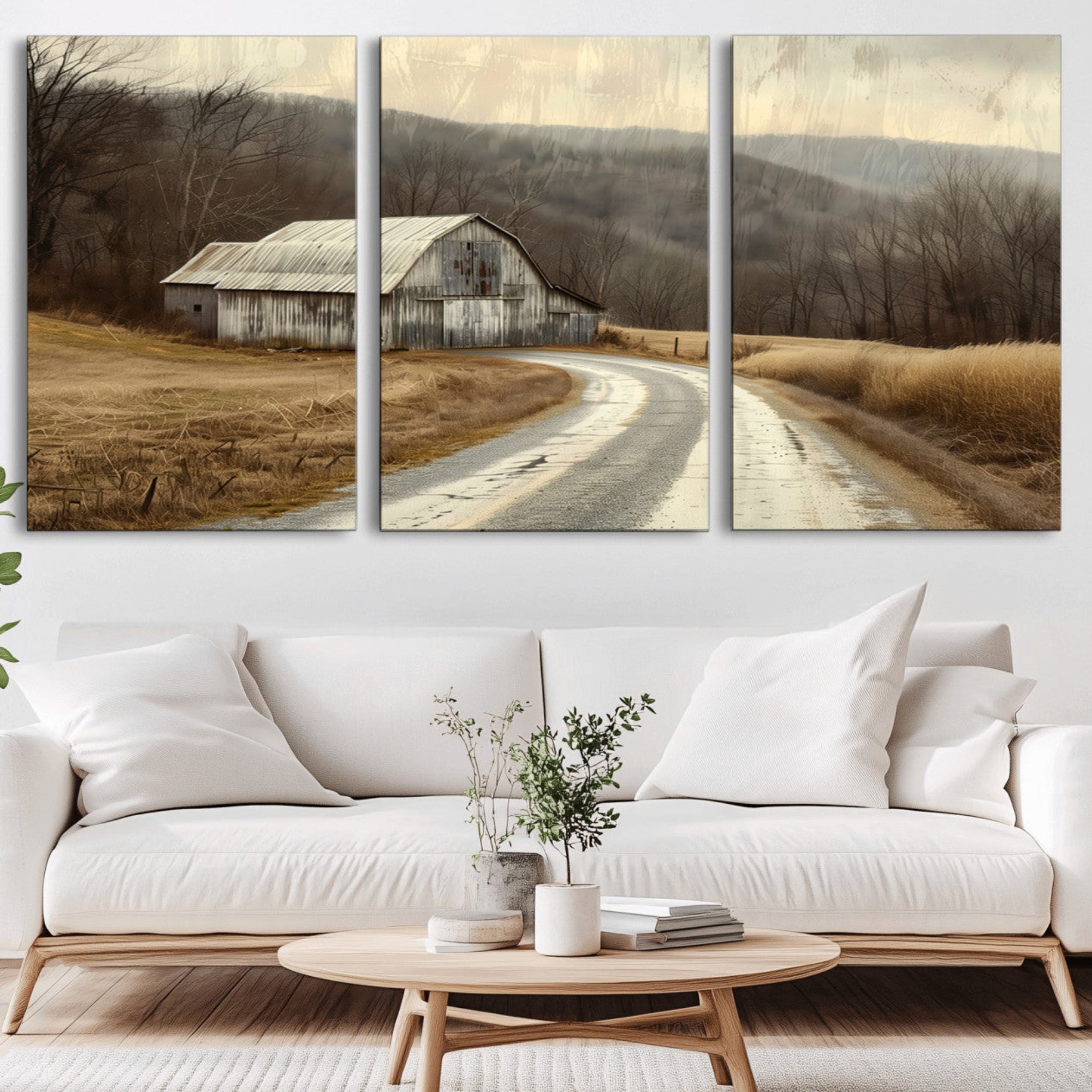 10376-MGV-CV-36X24-Vintage Barn for Farmhouse Wall Decor Canvas Print