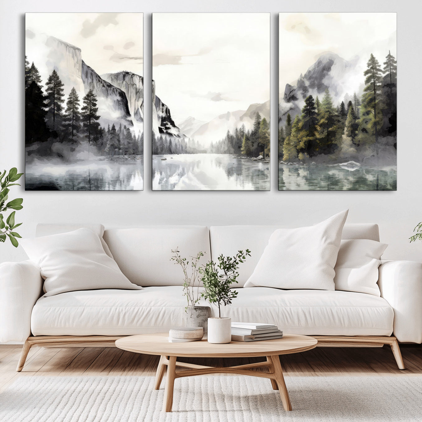 27364-MGV-CV-36X24-Yosemite Valley Wall Art Canvas Print – Framed and Ready to Hang – Majestic Nature Landscape Décor