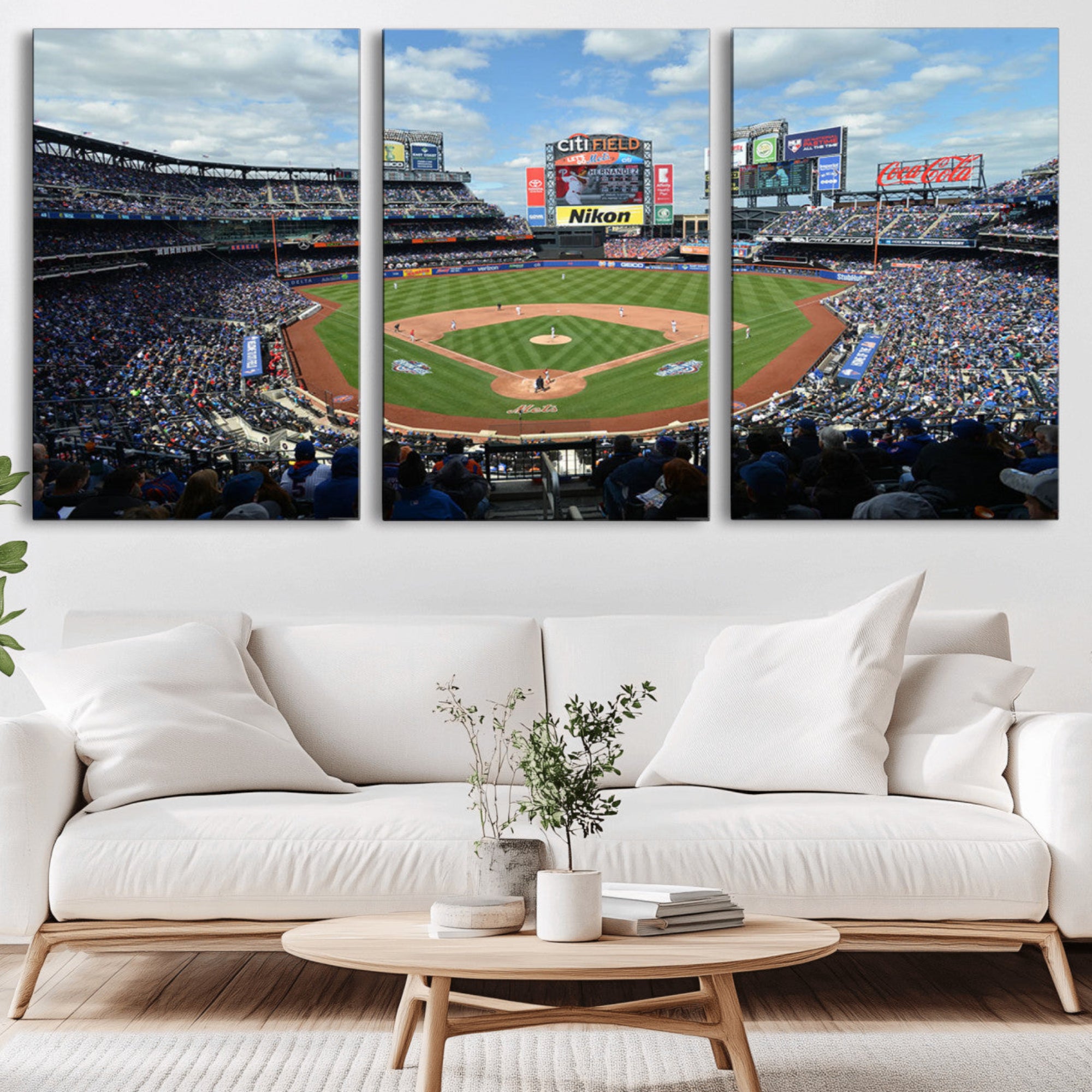 22910-MGV-CV-36X24-New York Mets Baseball Team Print - Citi Field Stadium Wall Art Canvas Print