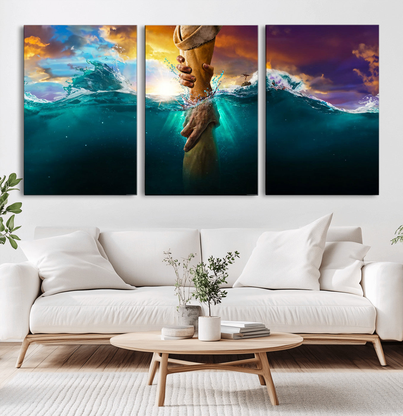 -God Hand Wall Art Canvas Print