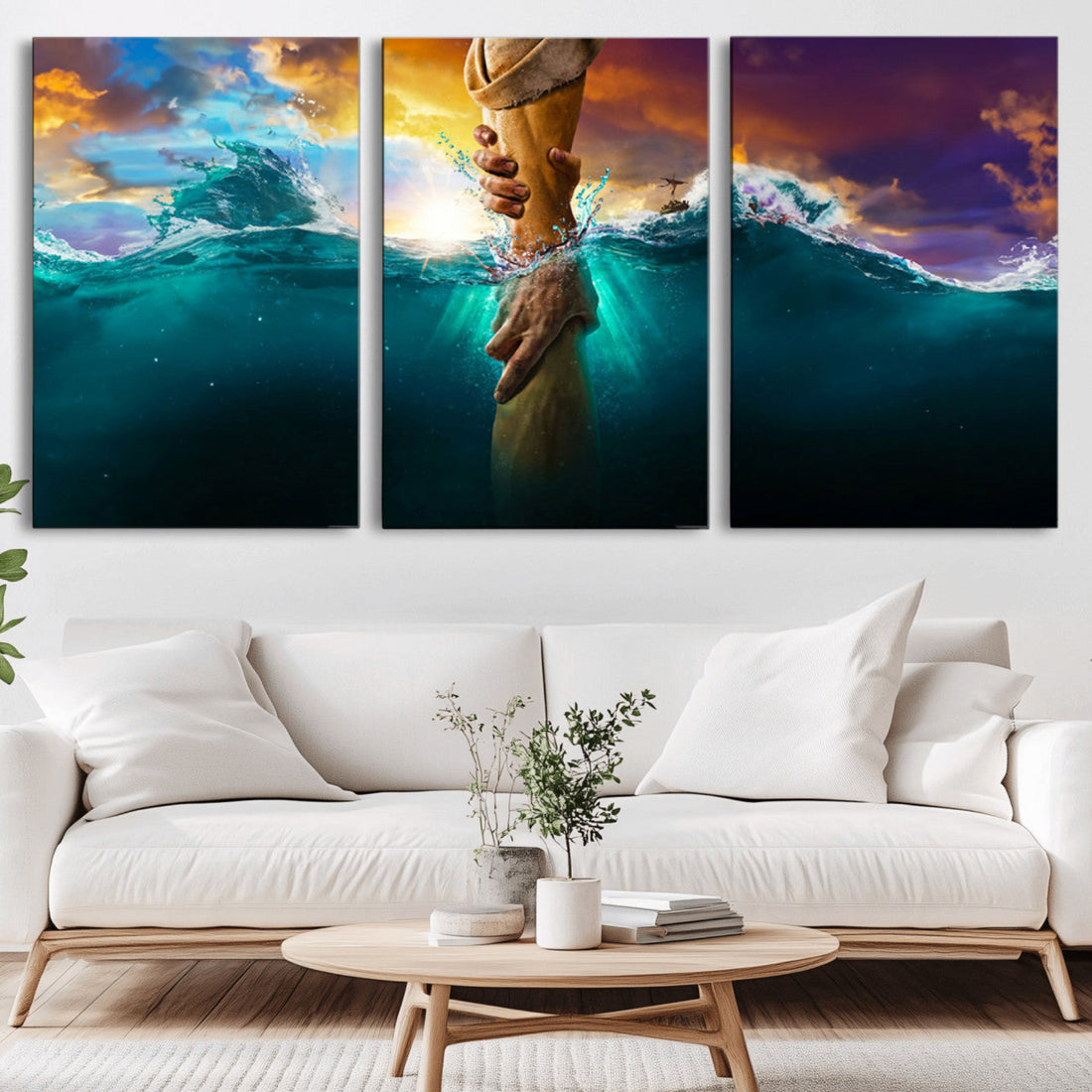 God Hand Wall Art Canvas Print