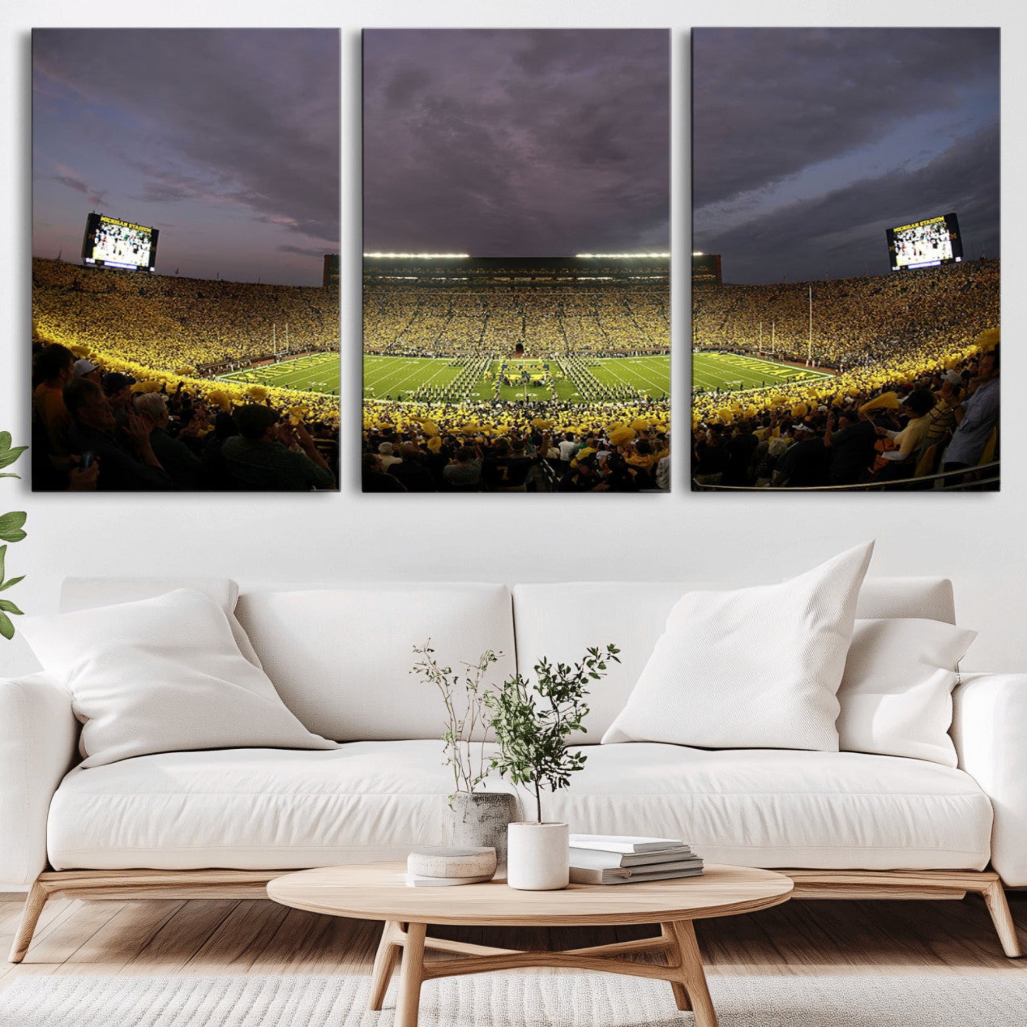 72404-MGV-CV-36X24-Michigan Wolverines Print - Michigan Stadium Wall Art Canvas Print