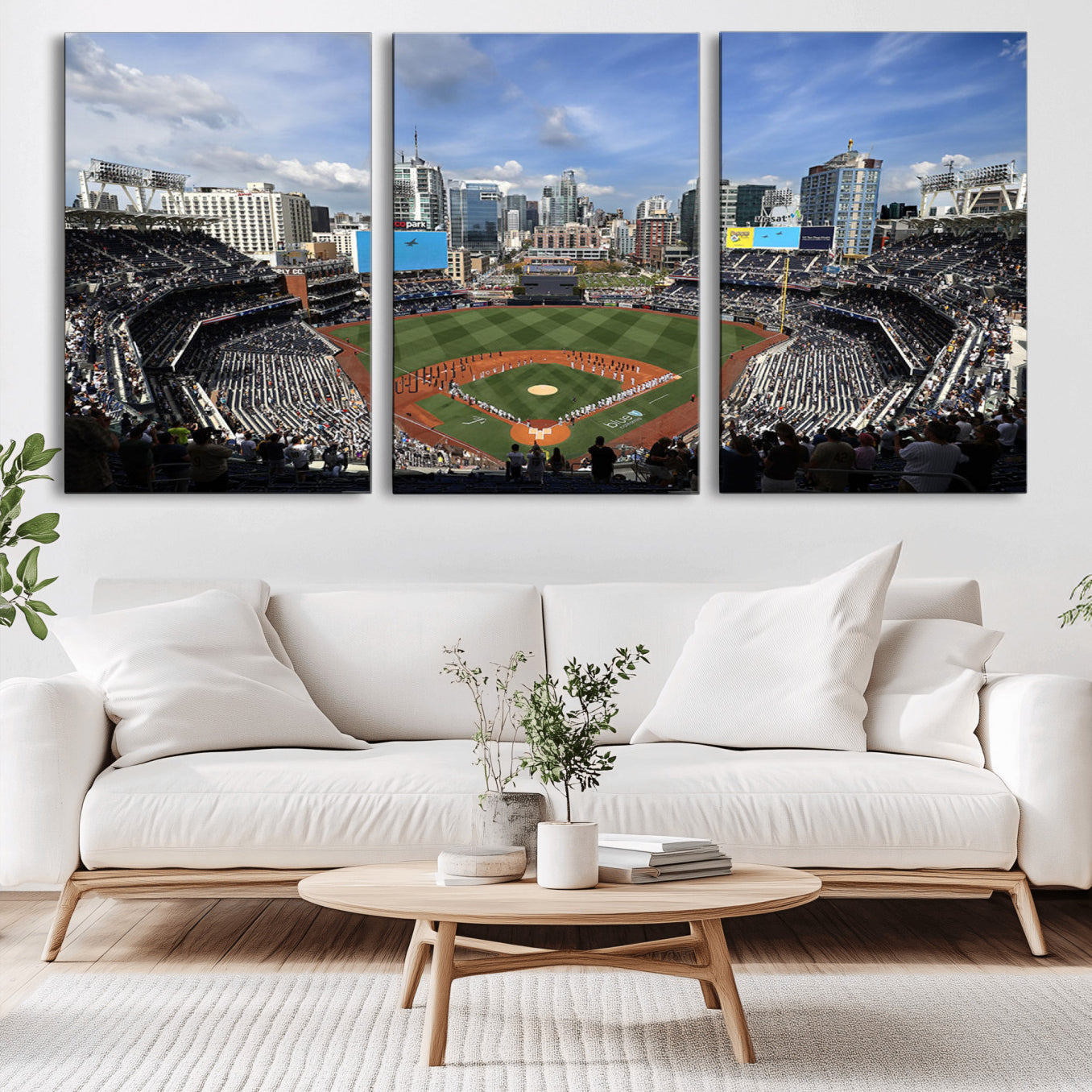 -San Diego Padres Baseball Team Print - Petco Park Stadium Wall Art Canvas Print