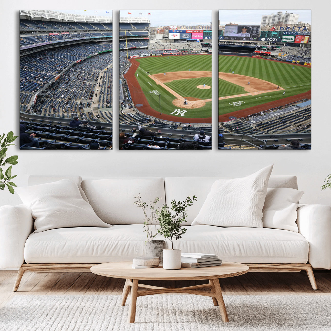 -New York Yankees Baseball Team Print - Yankee Stadium Wall Art Canvas Print