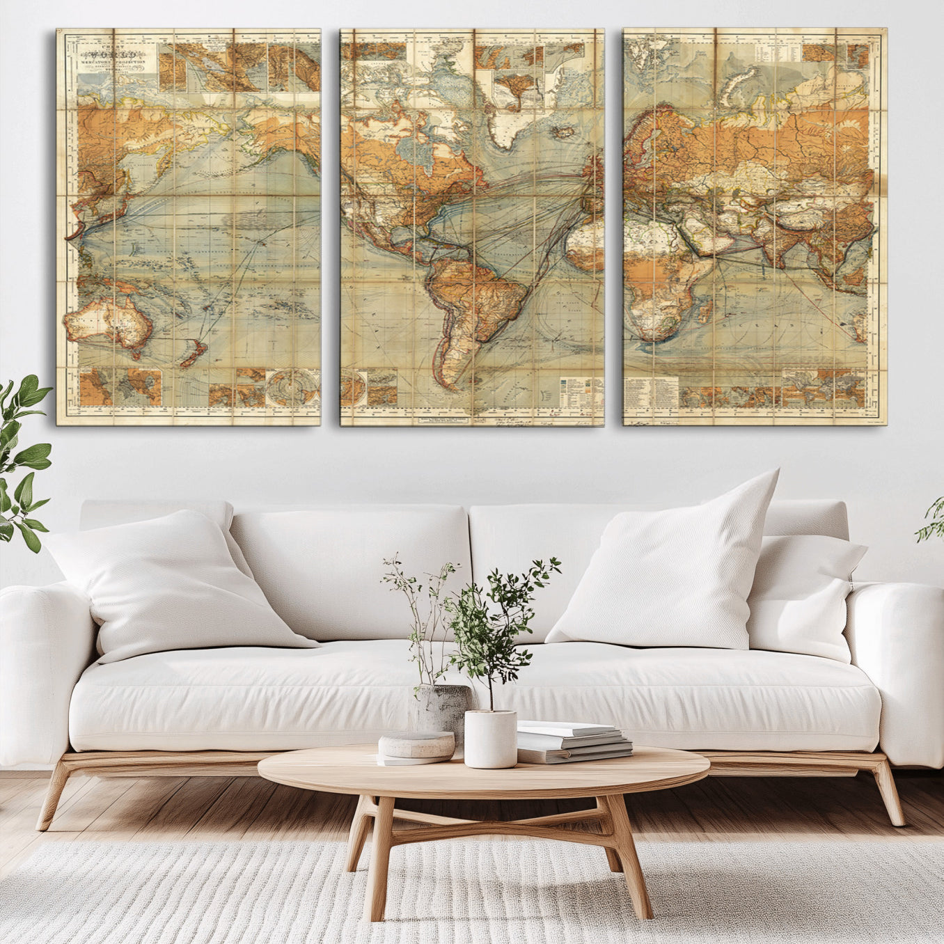 -Push Pin World Map Canvas Print – Travel Tracker Wall Art for Couples, Perfect Anniversary Gift for Home or Office Decor