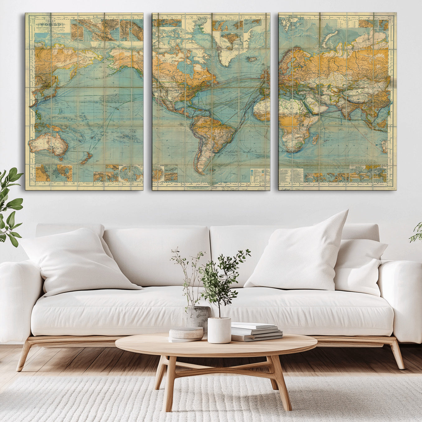 -Push Pin World Map Canvas Print – Travel Tracker Wall Art for Couples, Perfect Anniversary Gift for Home or Office Decor