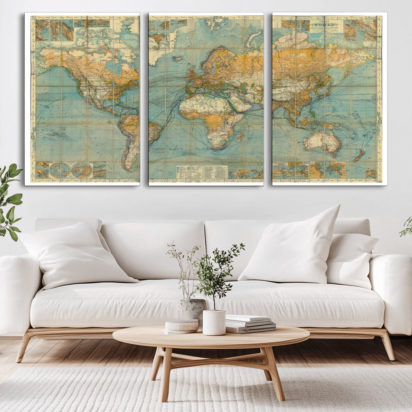 -Push Pin World Map Canvas Print – Travel Tracker Wall Art for Couples, Perfect Anniversary Gift for Home or Office Decor