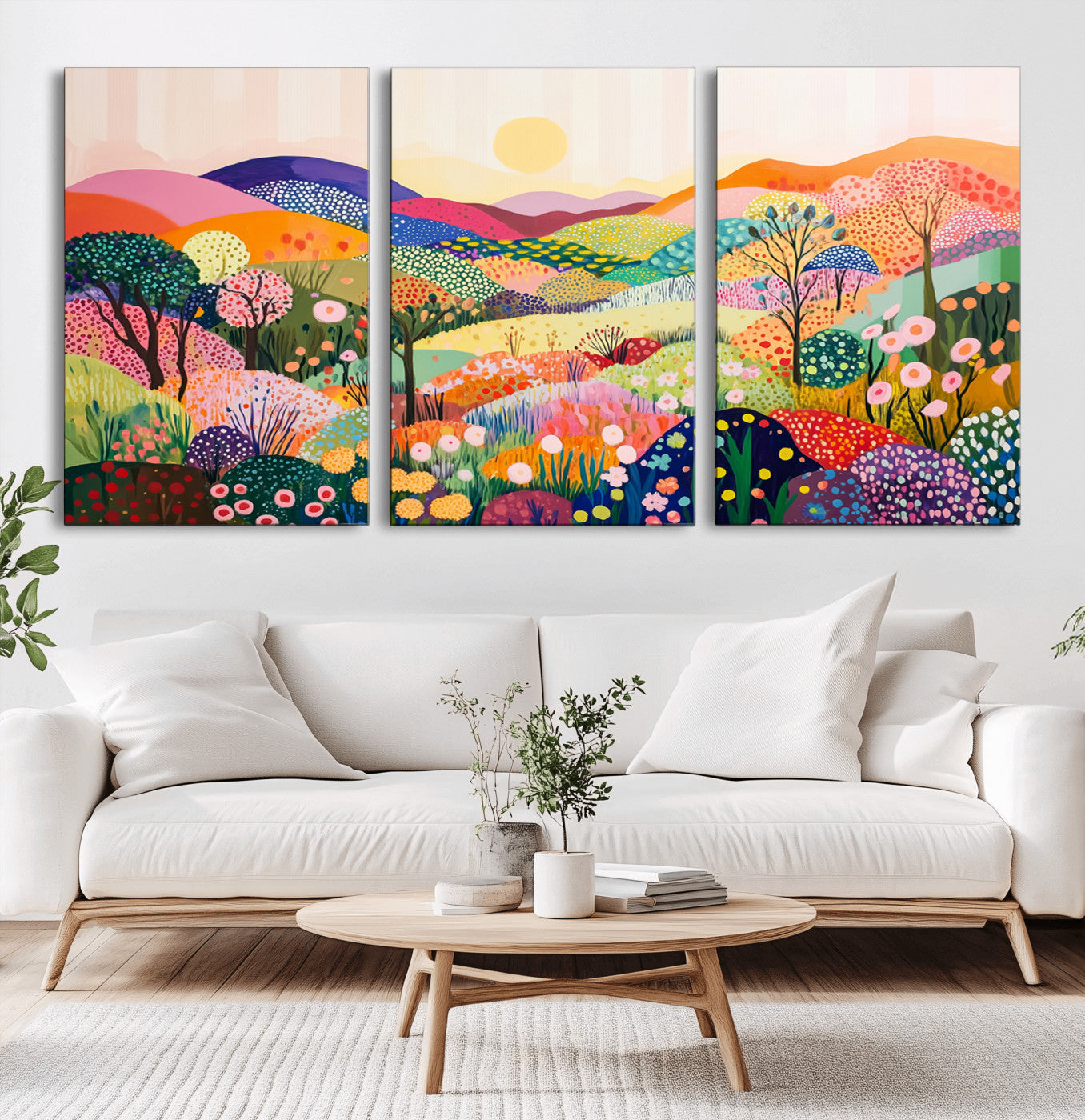 63198-MGV-CV-36X24-Yayoi Kusama 1986 Wall Art Print – Yayoi Kusama Wabi Sabi Japanese Wall Art Print - Vibrant Abstract