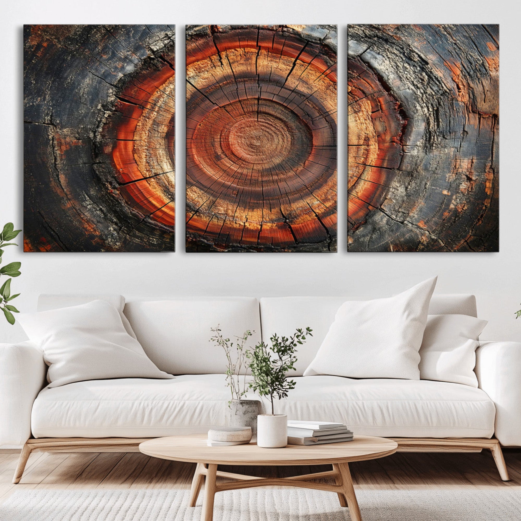 82212-MGV-CV-36X24-Wood Grain Canvas Wall Art - Framed Abstract Tree Ring Framed Wall Art, Wood Grain Canvas Wall