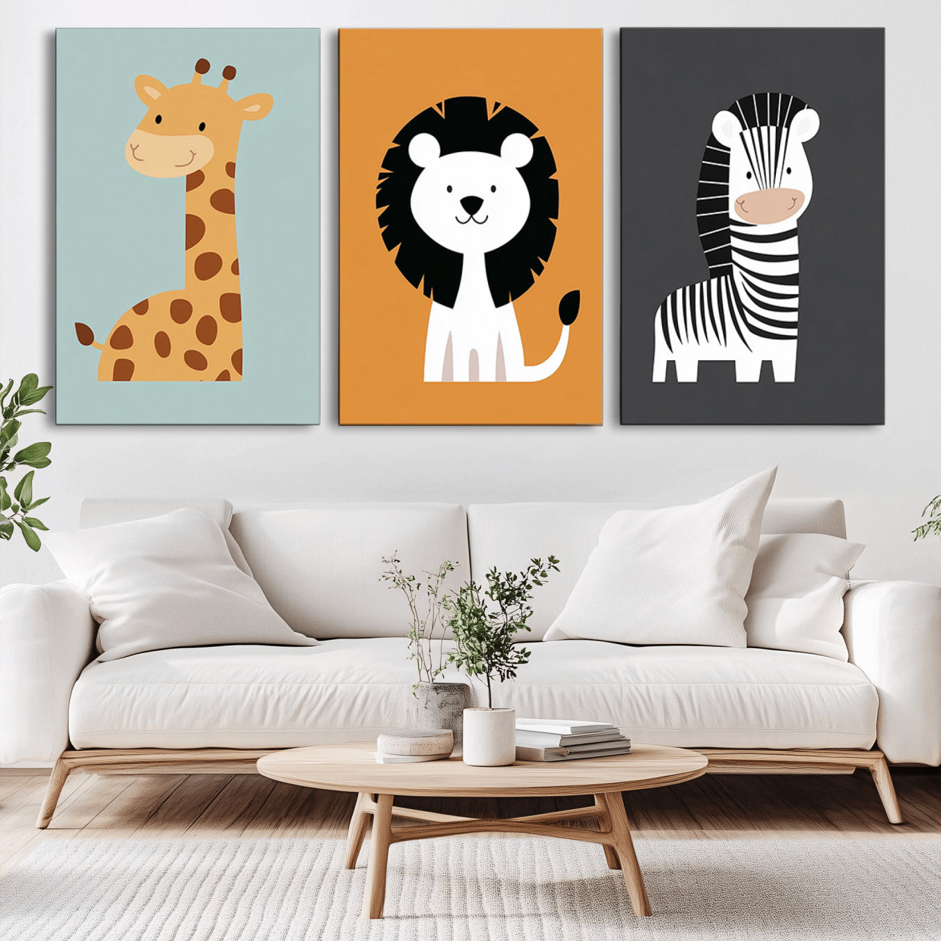-Boho Jungle Animal Nursery Wall Art Prints – Safari Decor Earth Tones Modern, Artwork for Home, Stylish Spaces