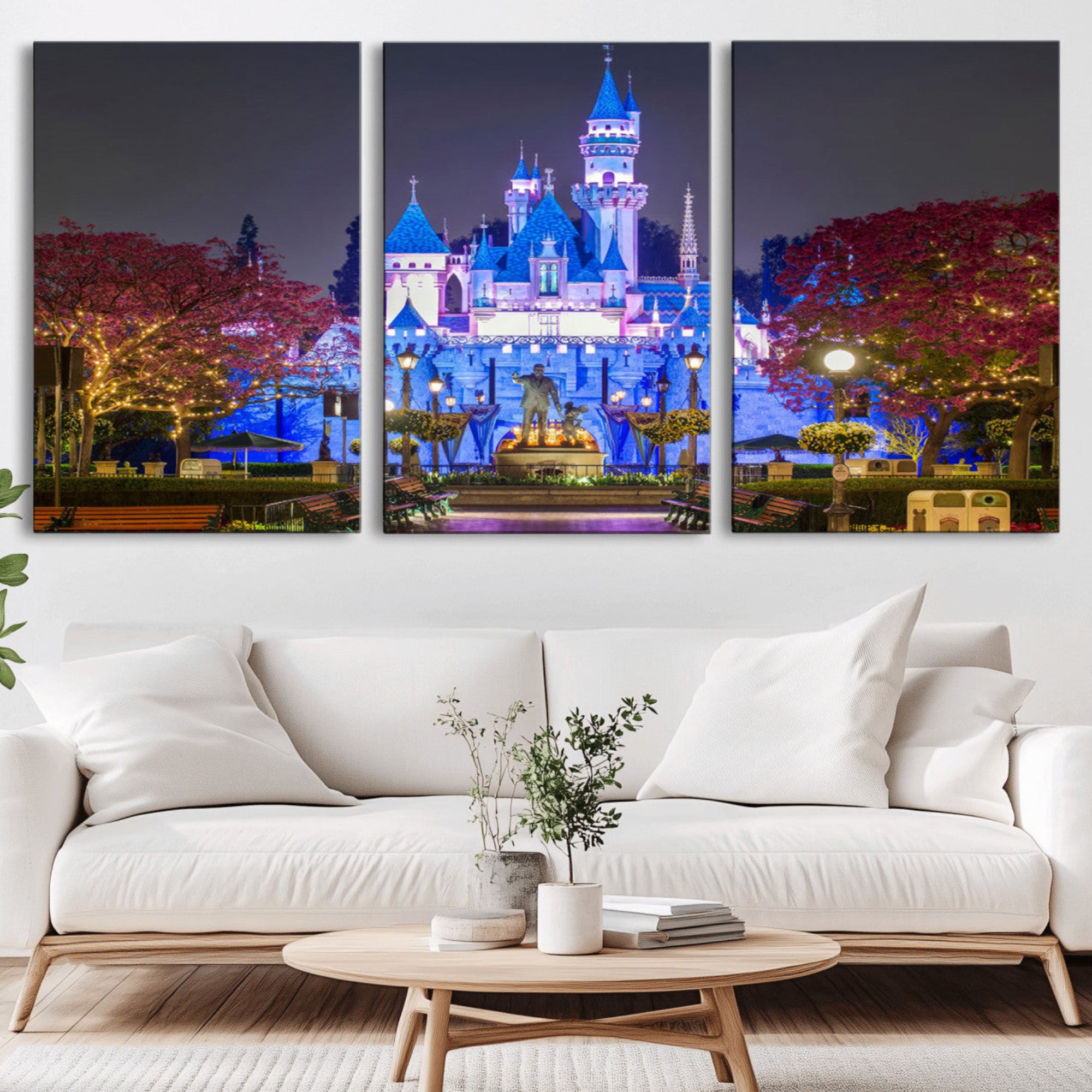 66710-MGV-CV-36X24-Large Disney Castle Wall Art Canvas Print - Magic Kingdom Kids Room Decoration Disney World