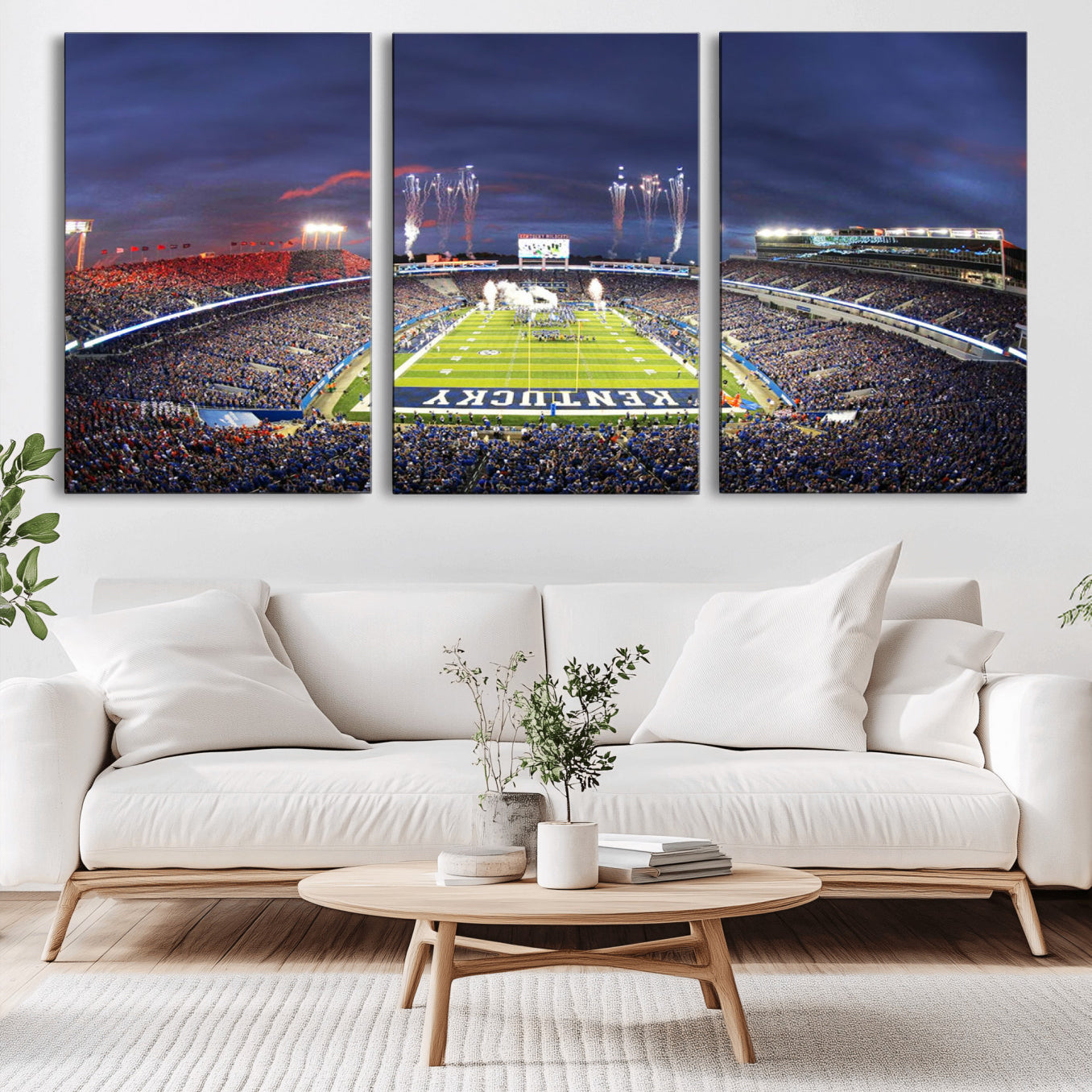 -Kroger Field Canvas Wall Art - Kentucky Stadium Wall Art Print - Sunset Football Stadium Wall Decor