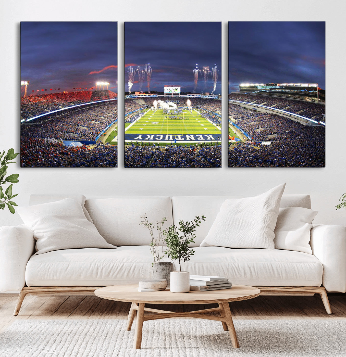 -Kroger Field Canvas Wall Art - Kentucky Stadium Wall Art Print - Sunset Football Stadium Wall Decor