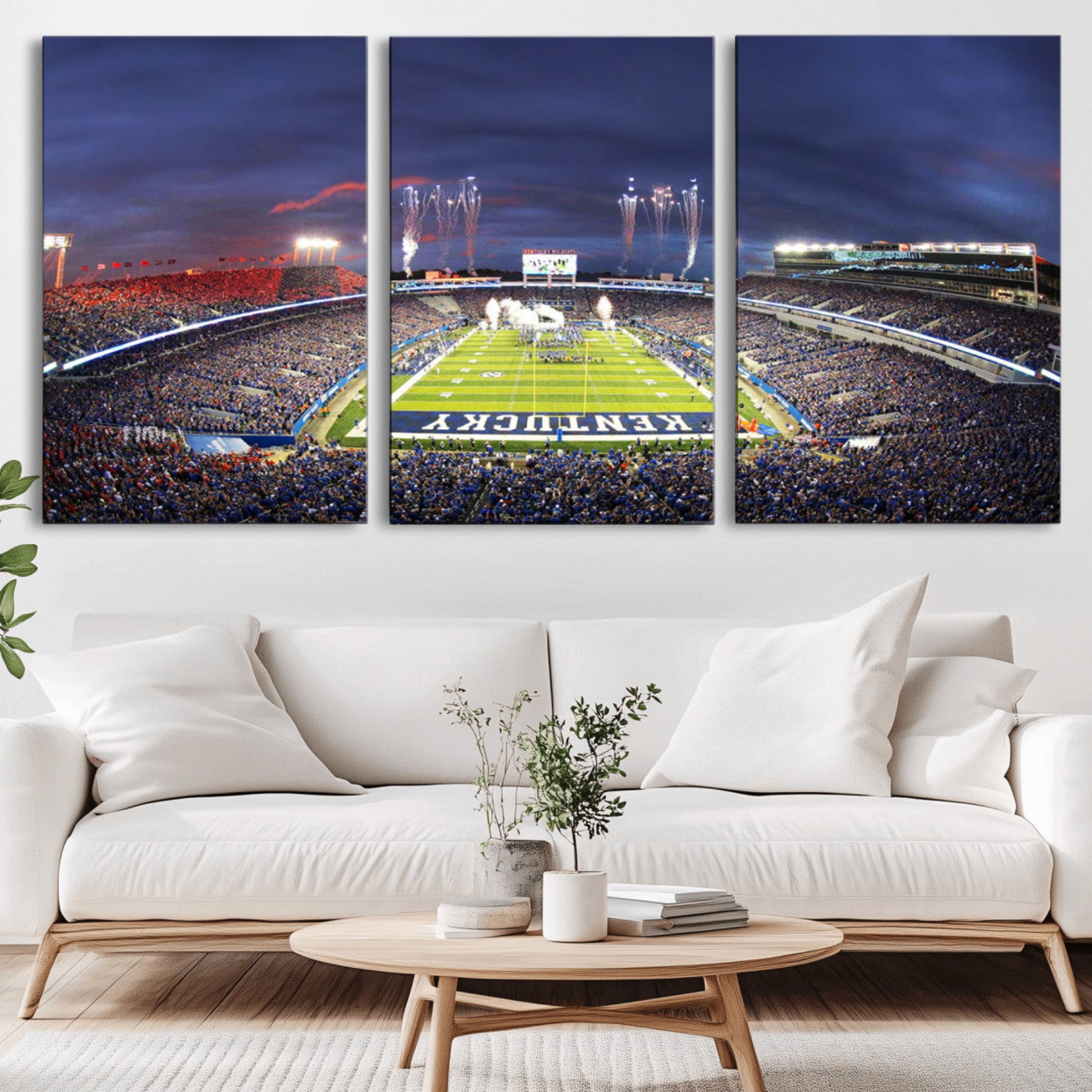 26008-MGV-CV-36X24-Kroger Field Canvas Wall Art - Kentucky Stadium Wall Art Print - Sunset Football Stadium Wall Decor