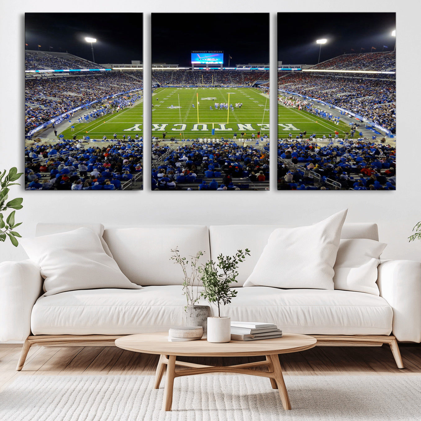 -Kroger Field Canvas Wall Art - Kentucky Stadium Wall Art Print - Sunset Football Stadium Wall Decor