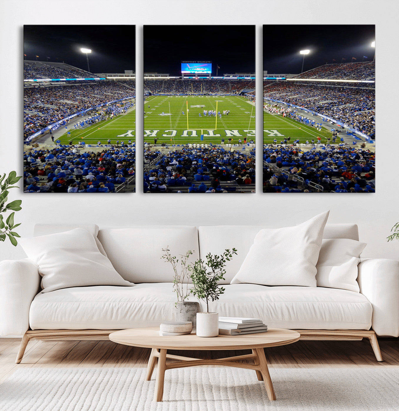 -Kroger Field Canvas Wall Art - Kentucky Stadium Wall Art Print - Sunset Football Stadium Wall Decor