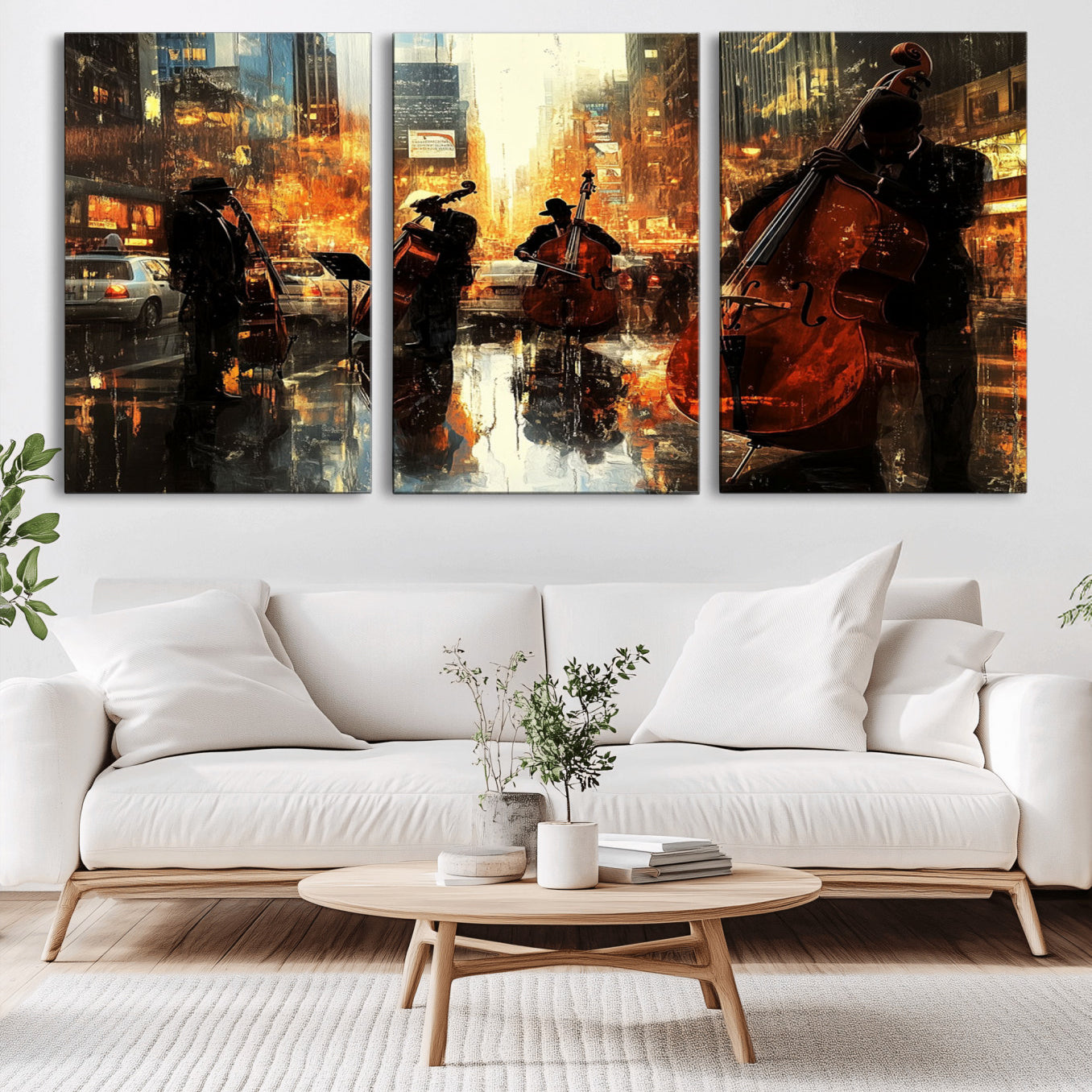 -African American Abstract Jazz Wall Art - Framed Abstract Music Canvas - Colorful Instrument Canvsa
