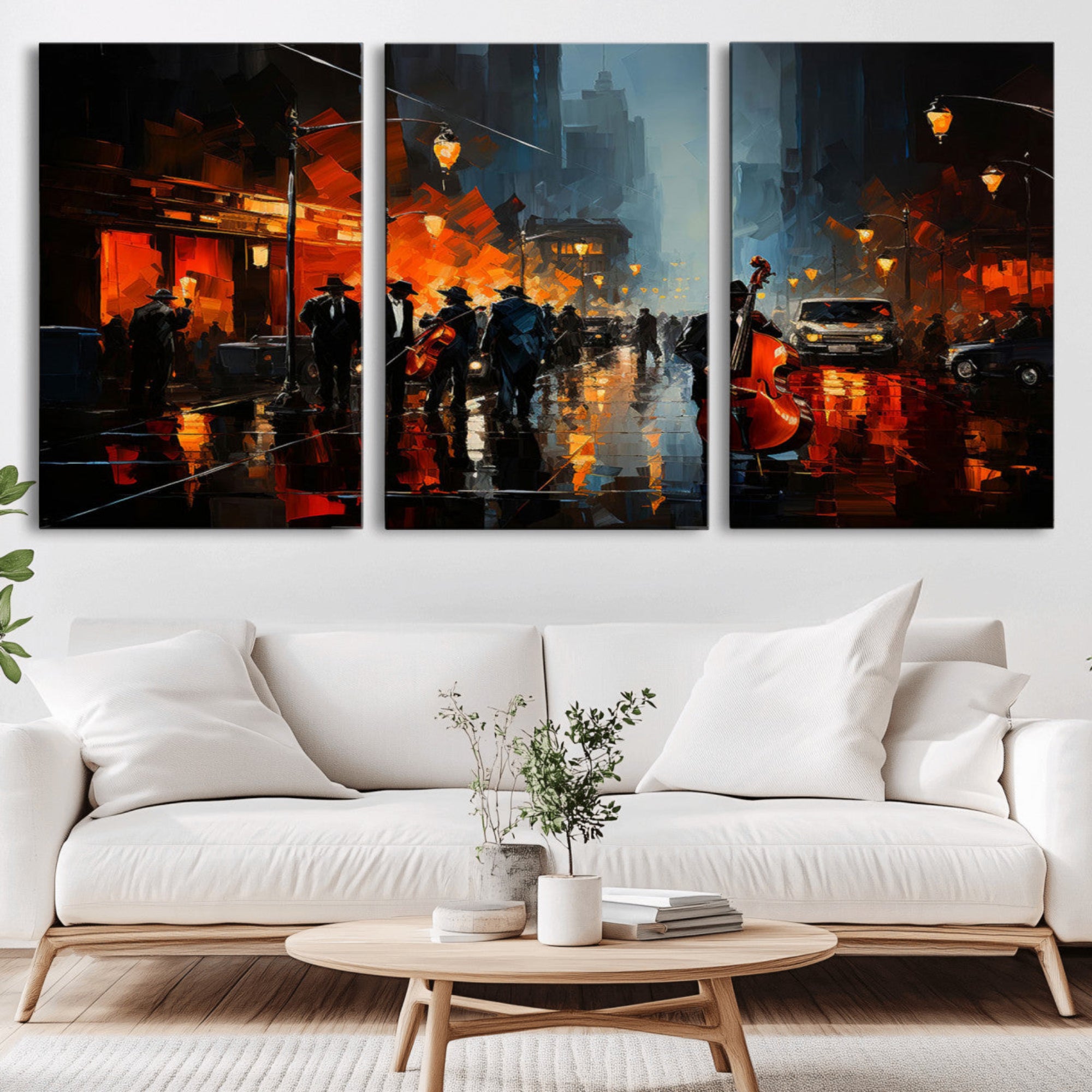 46538-MGV-CV-36X24-Winston Porter Jazz Wall Art - African American Music Canvas - Abstract Colorful Music Art - Framed